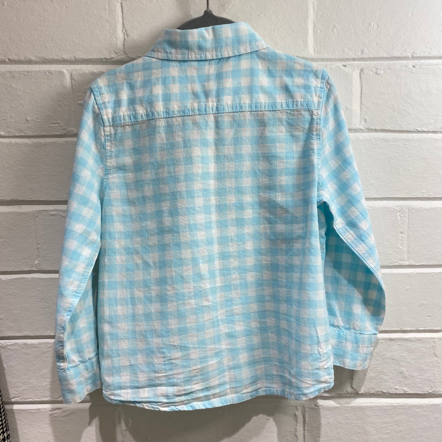 Seed blue gingham top - size 4