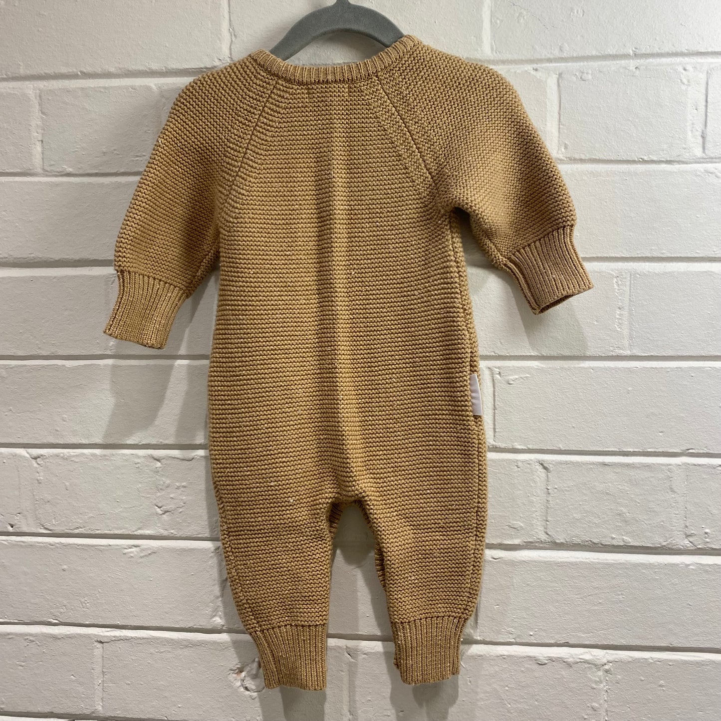Ziggy Lou Tan Knitted Onesie - Size 0/3 m