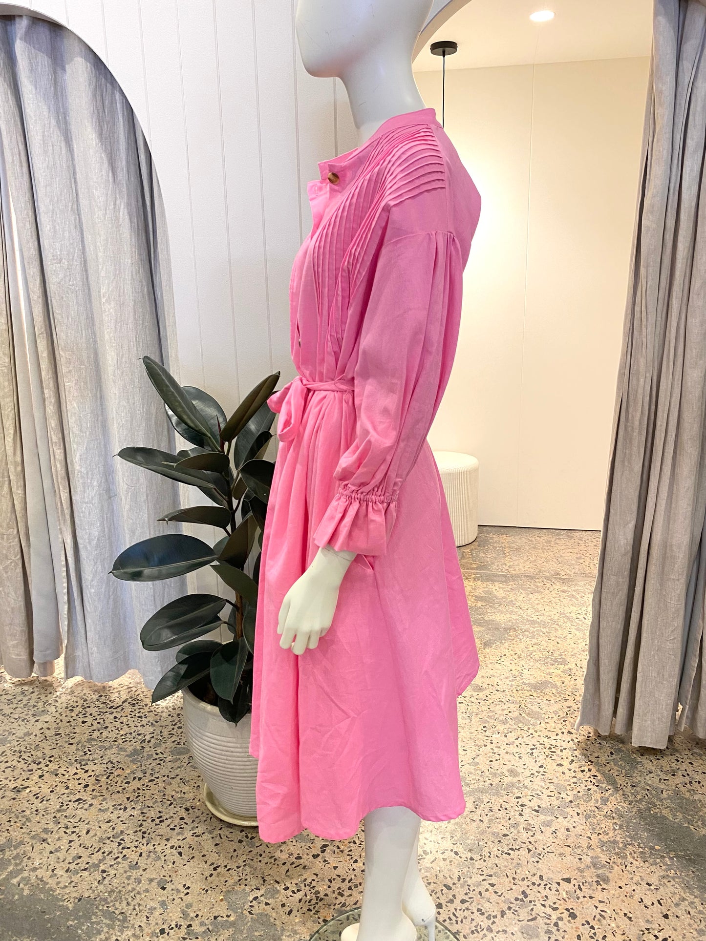 La Boheme Girls Poppy Midi Dress in Pink - One Size