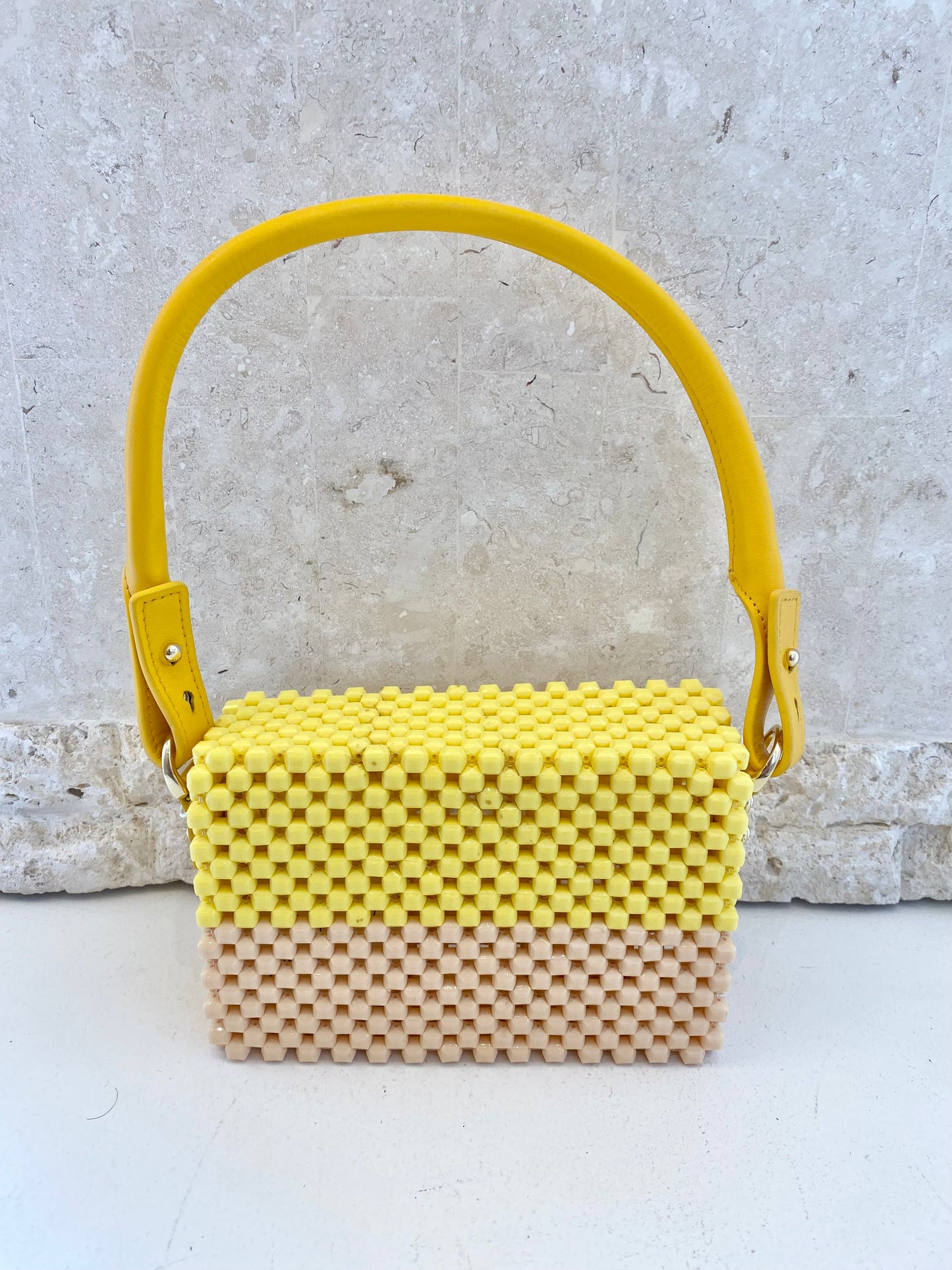 Lucy Folk Yellow Golden Age Cocktail Clutch