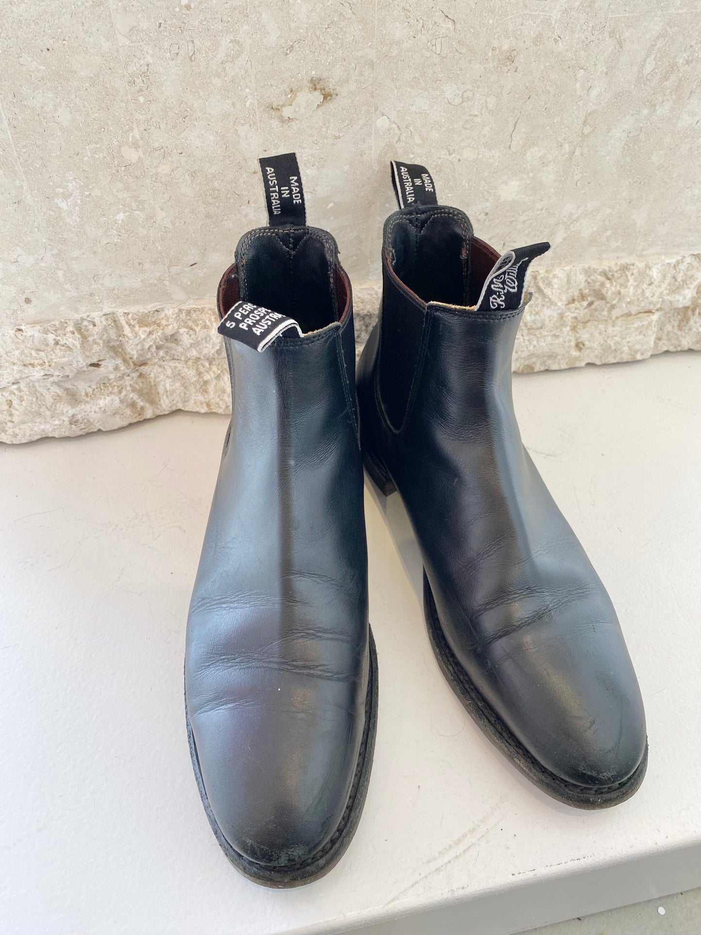 R.M Williams Adelaide Boots in Black - Size 8D