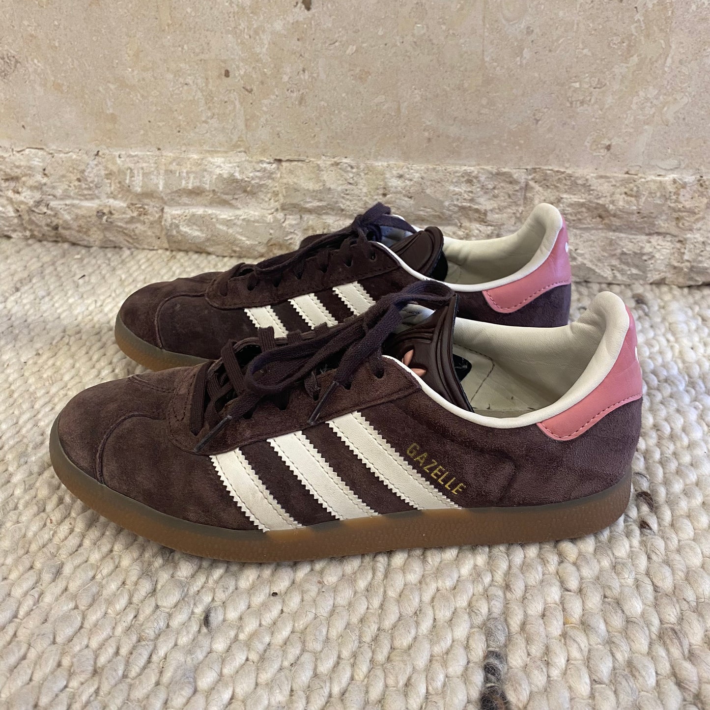 Adidas Gazelle Shadow Brown/Pink - Size US8 / UK 6.5 / EU 40
