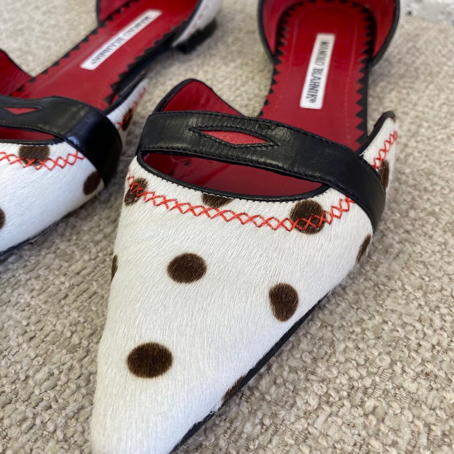 Manolo Blahnik Polka Dot Flats - Size 37