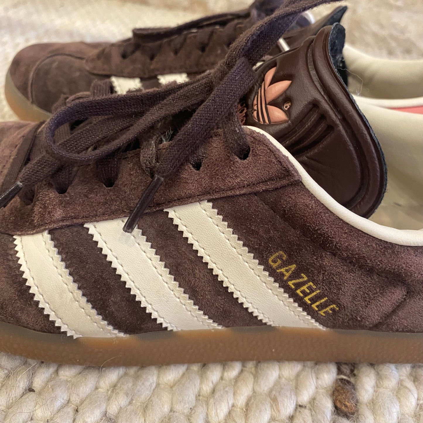 Adidas Gazelle Shadow Brown/Pink - Size US8 / UK 6.5 / EU 40