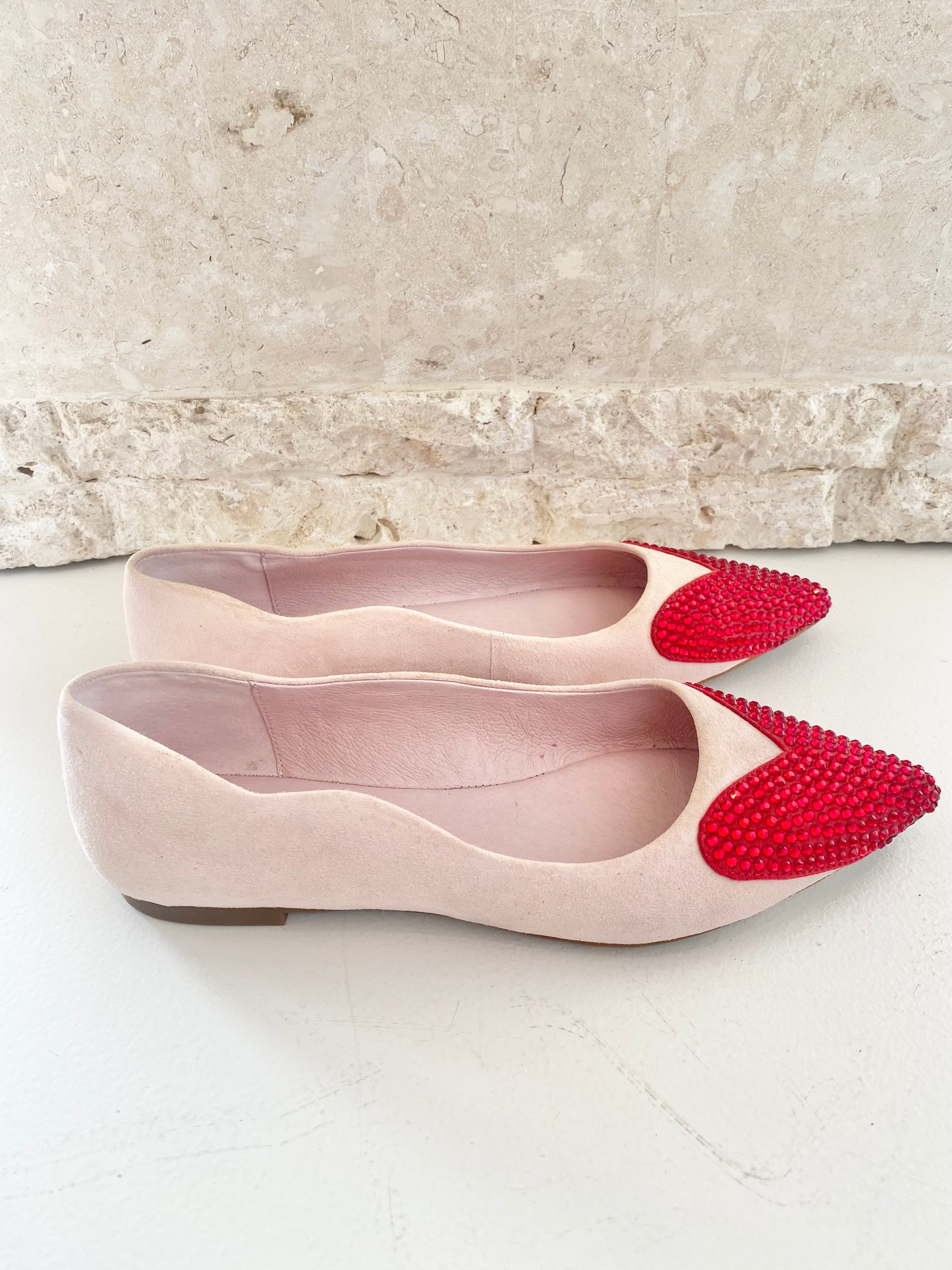 Gianni Bini Ruby Heart Ballet Flats - Size 39