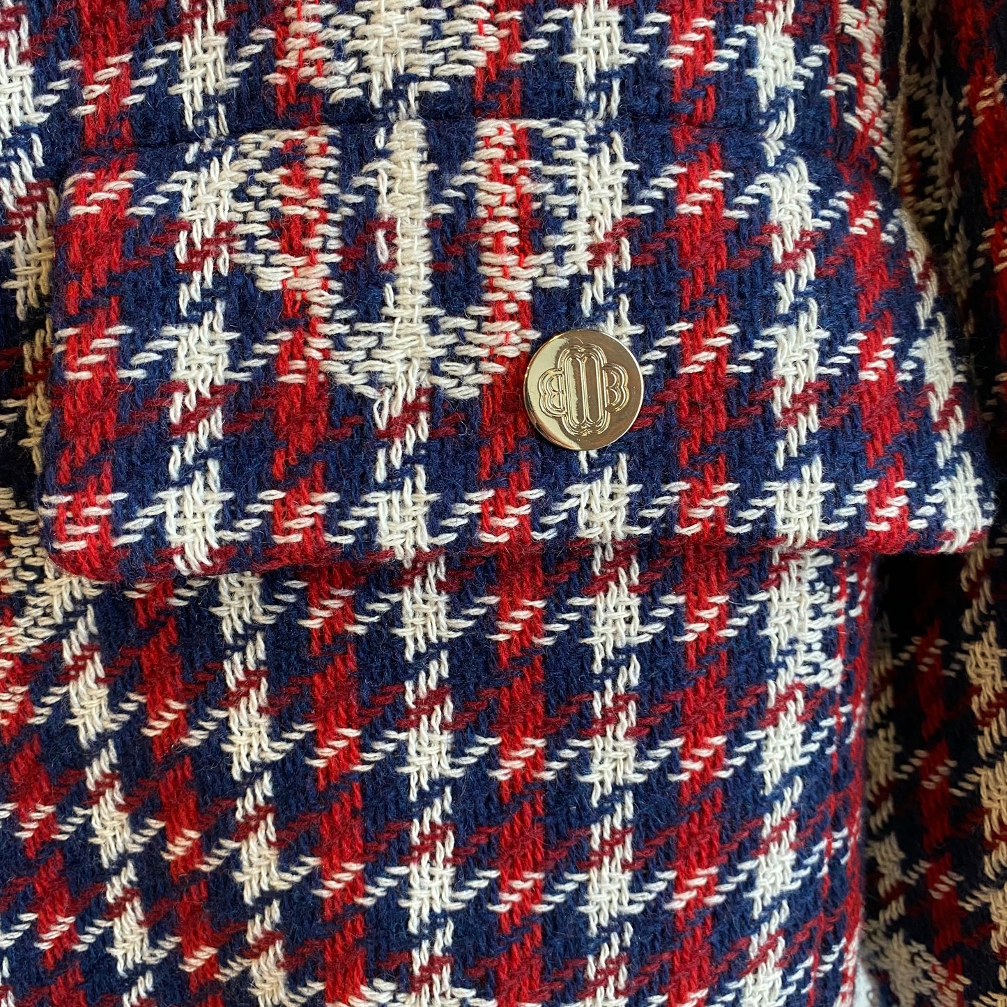 Maje Clover Plaid Jacquard Jacket - Size 40 (8/10)
