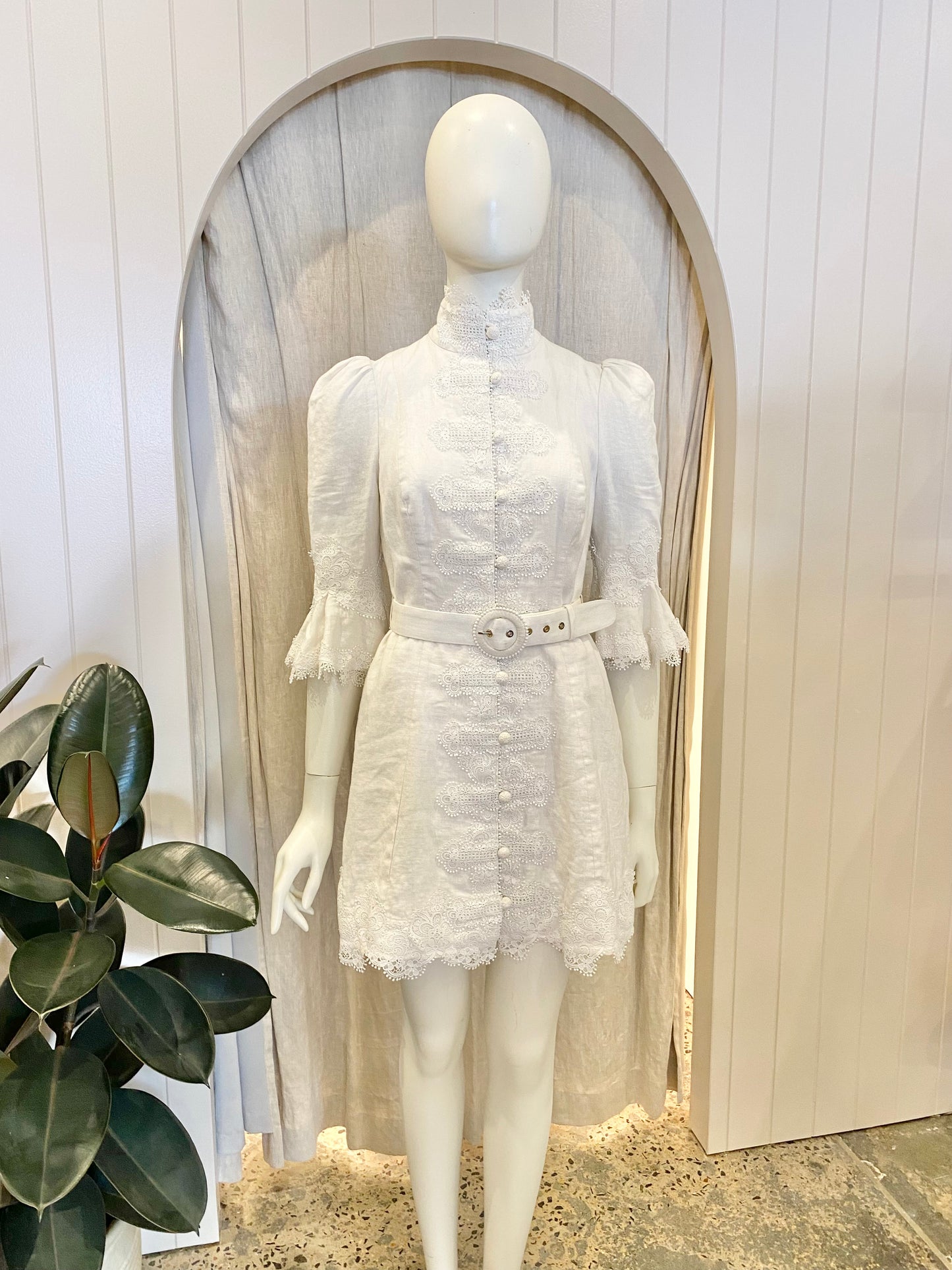 Zimmermann High Tide Applique Mini Dress - Size 1 (8)
