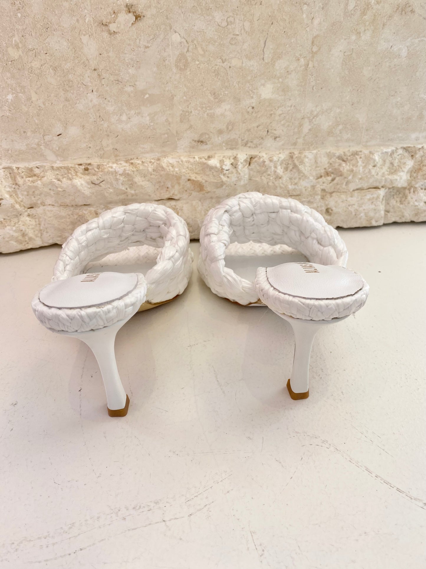 Alias Mae Woven Mules in White - Size 39