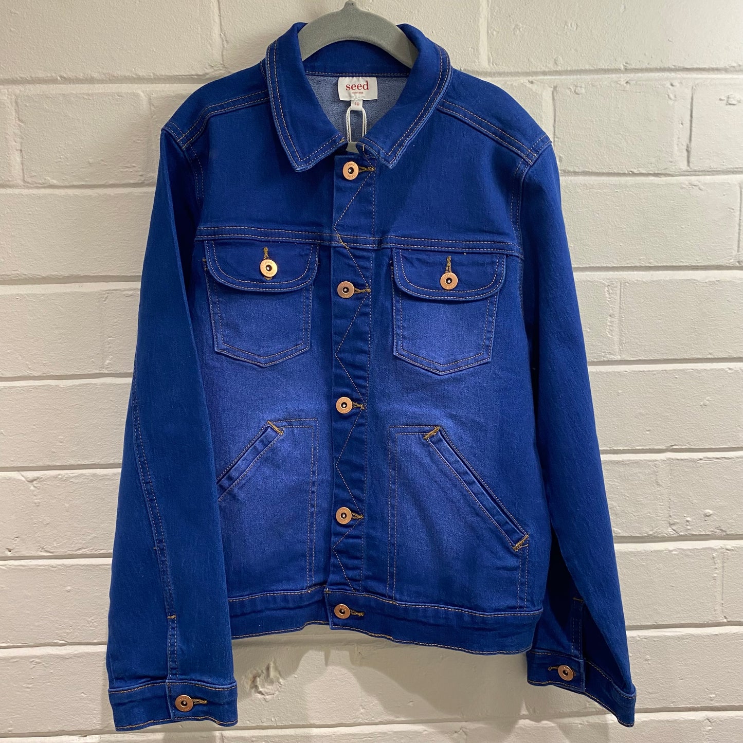Seed Denim Shirt in Indigo - Size 10