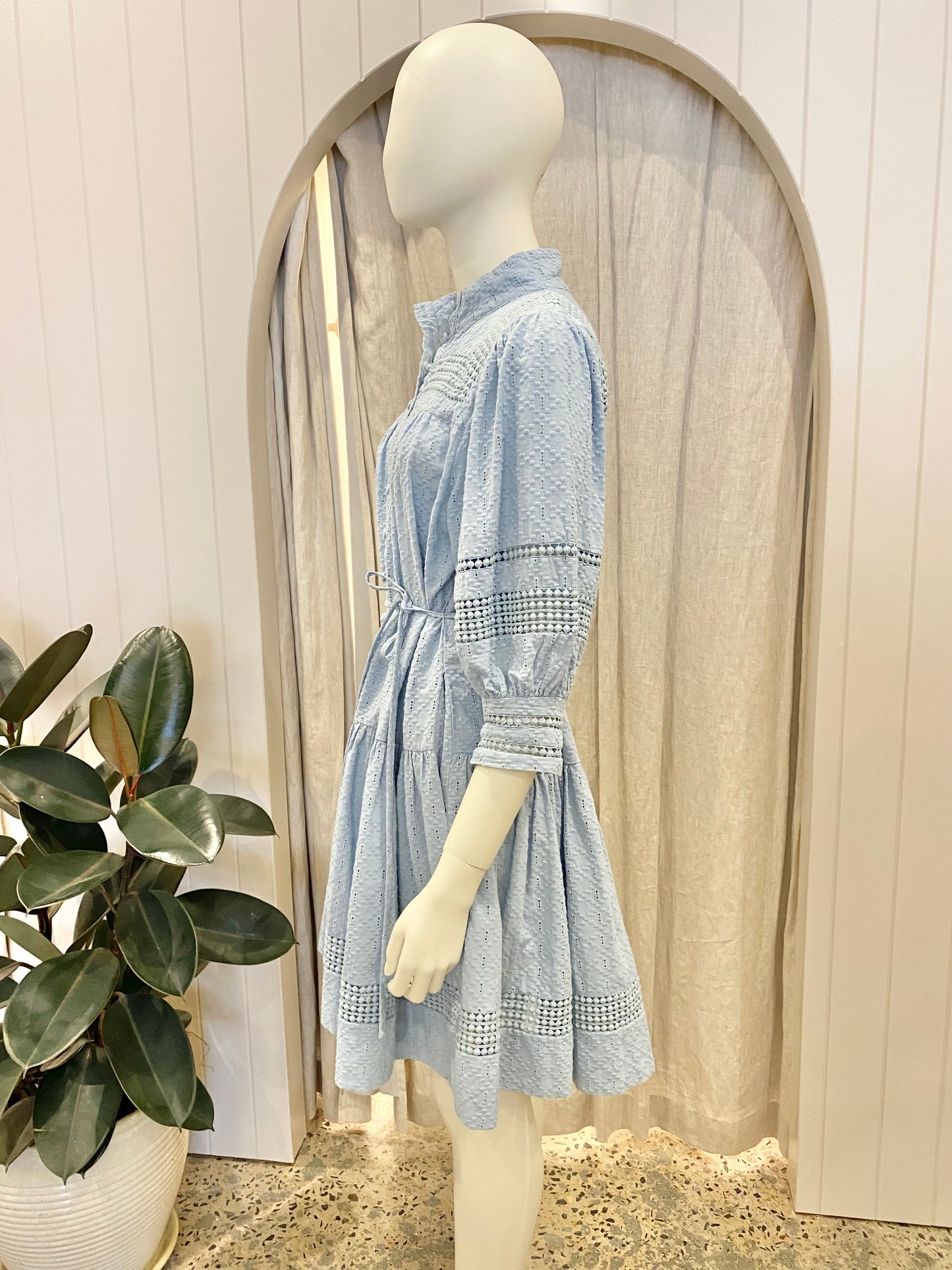 Zoe Kratzmann Light Blue Midi Dress - Size 1 (8/10)