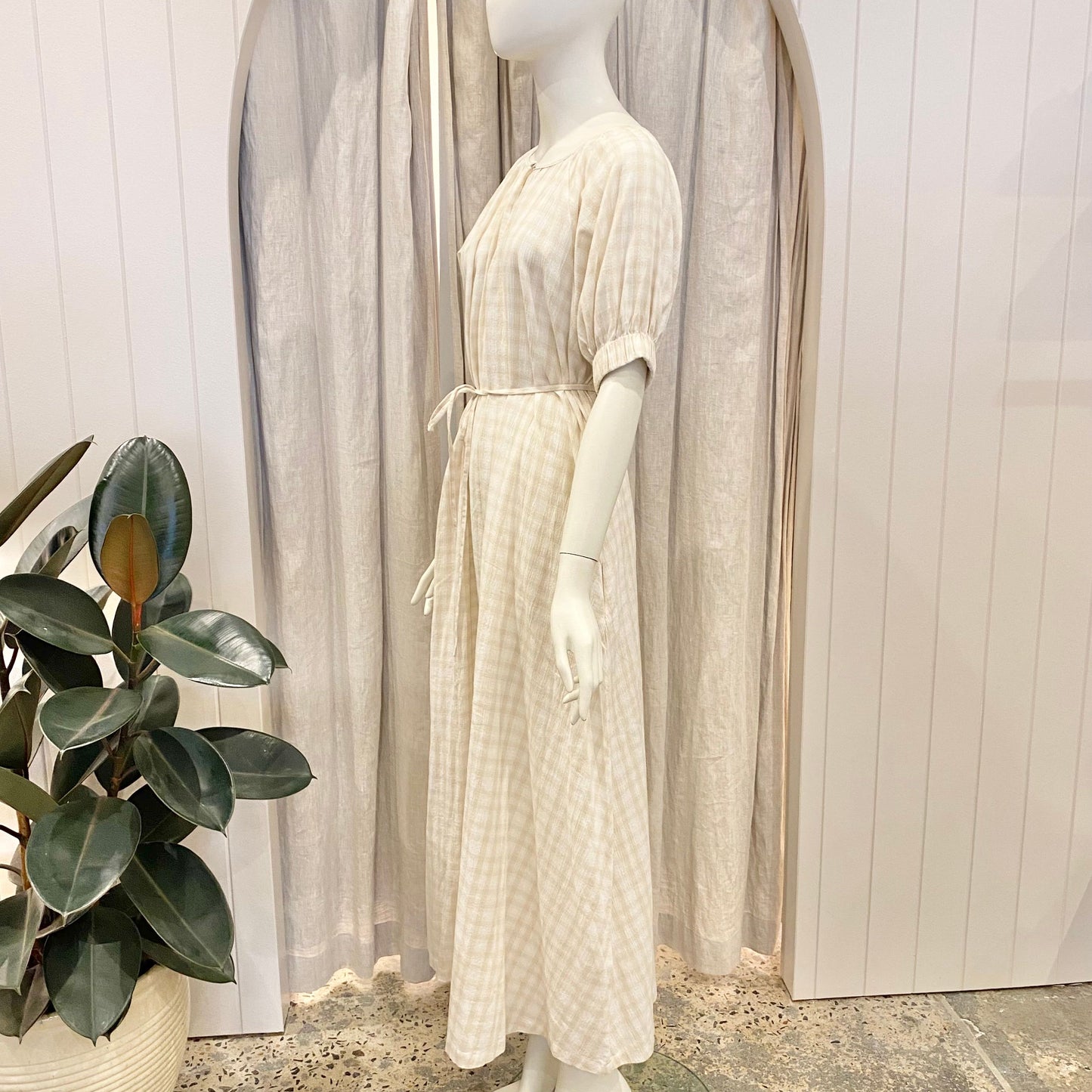 Assembly Label Gingham Midi Dress - Size 10/12