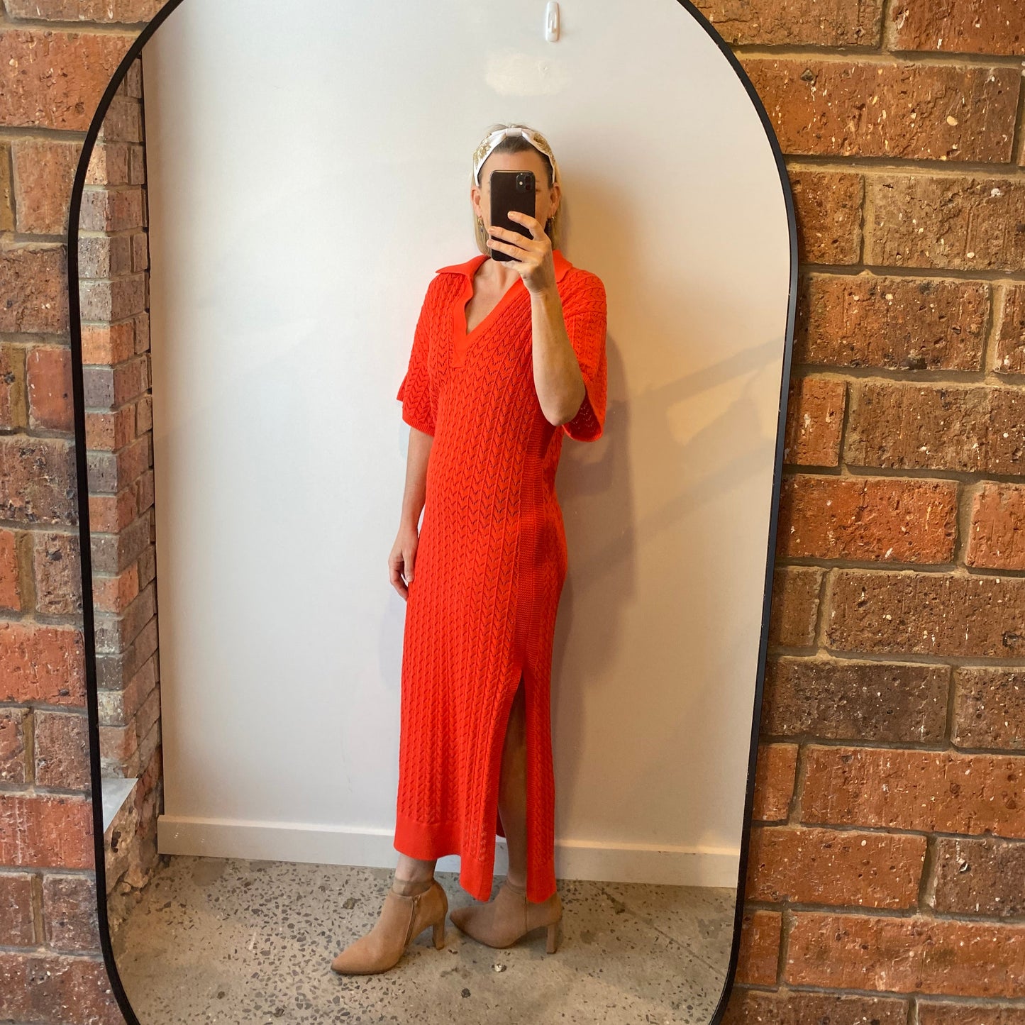 Shona Joy ‘Mikala’ Polo Midi Dress - Size 10/12