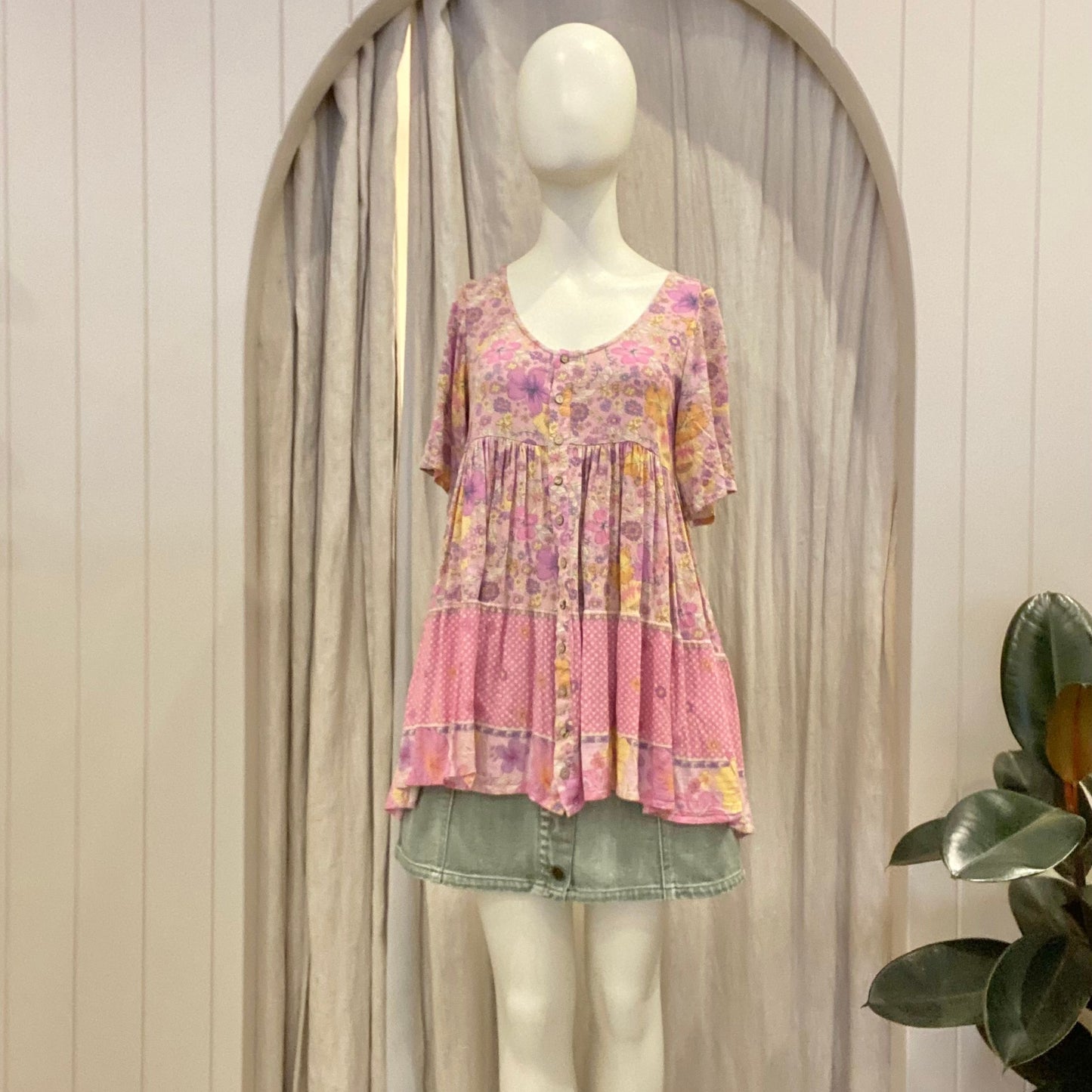 Spell & The Gypsy Hibiscus Lane Mini Dress - Size XXS