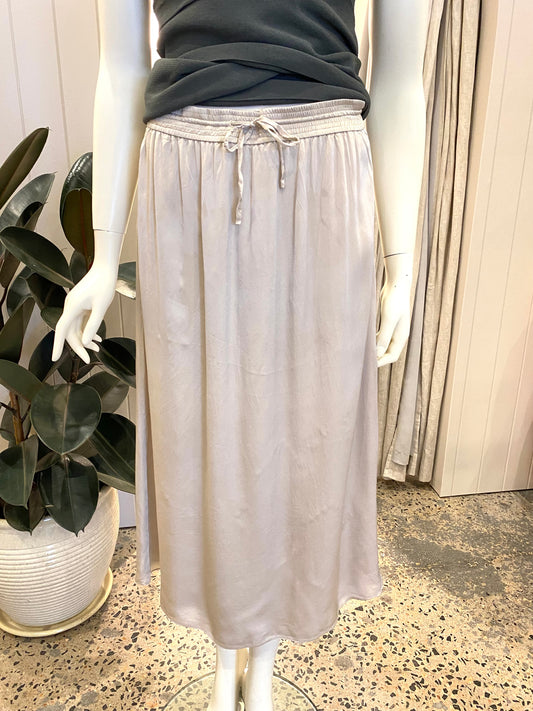 Elka Collective Midi Skirt in Silver - Size 10