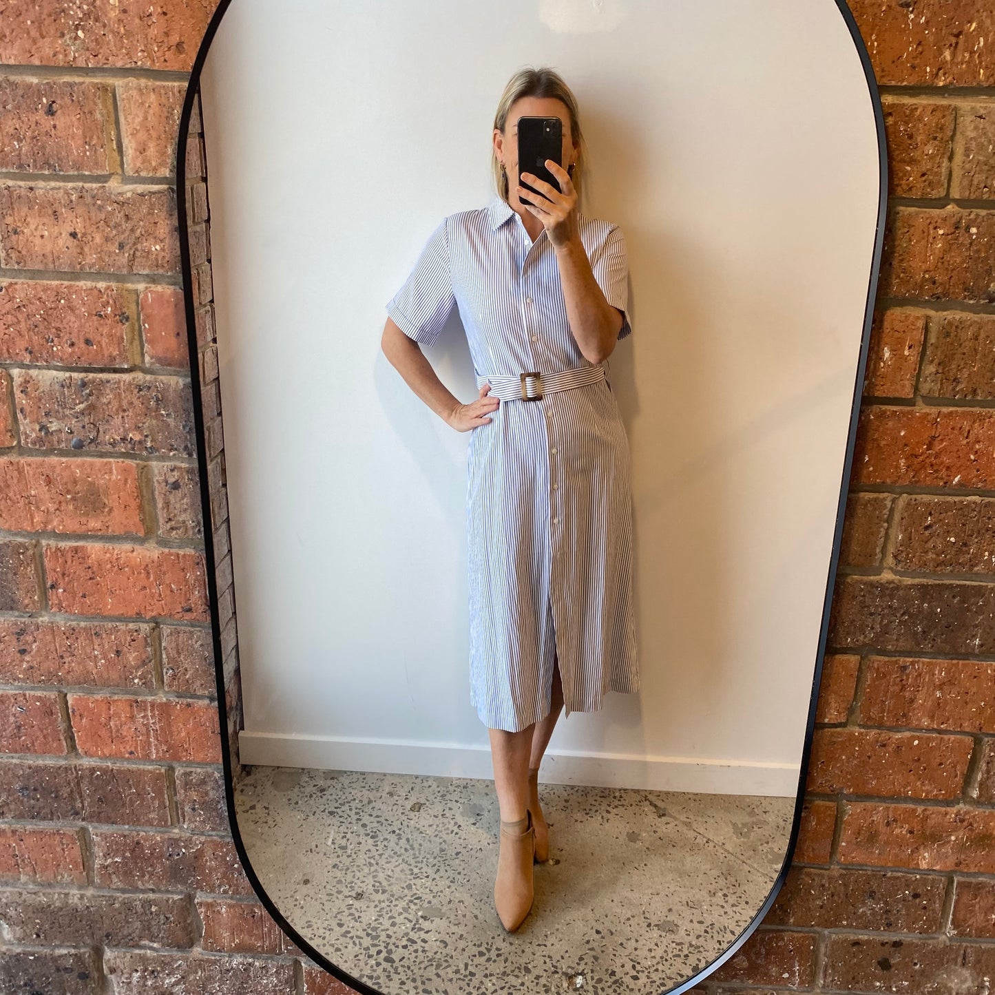Elka Collective Striped Button Down Dress - Size 10