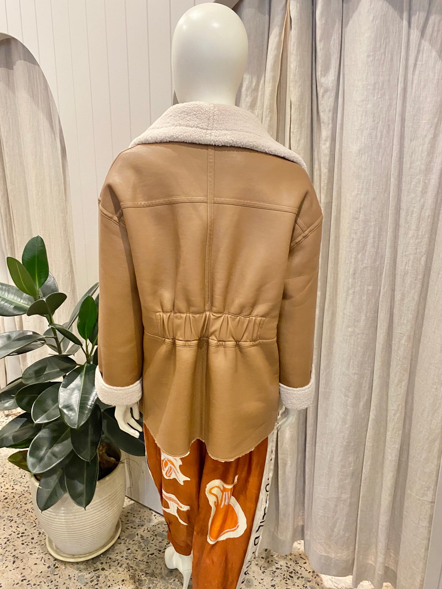 Elka Collective Michaela Jacket in Tan - Size 10