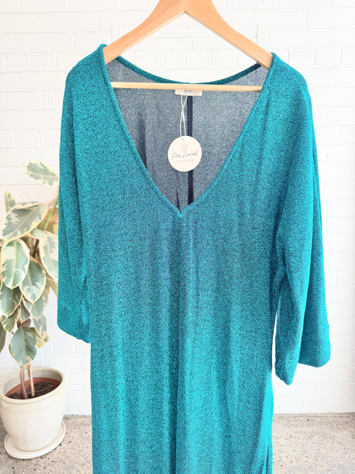 Hoss Emerald Glam Midi Dress - Size 12
