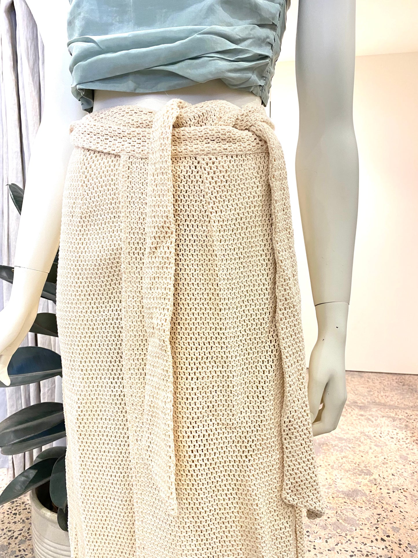 Boteh Citrine New Wrap Skirt in Natural - Size 2 (10/12)