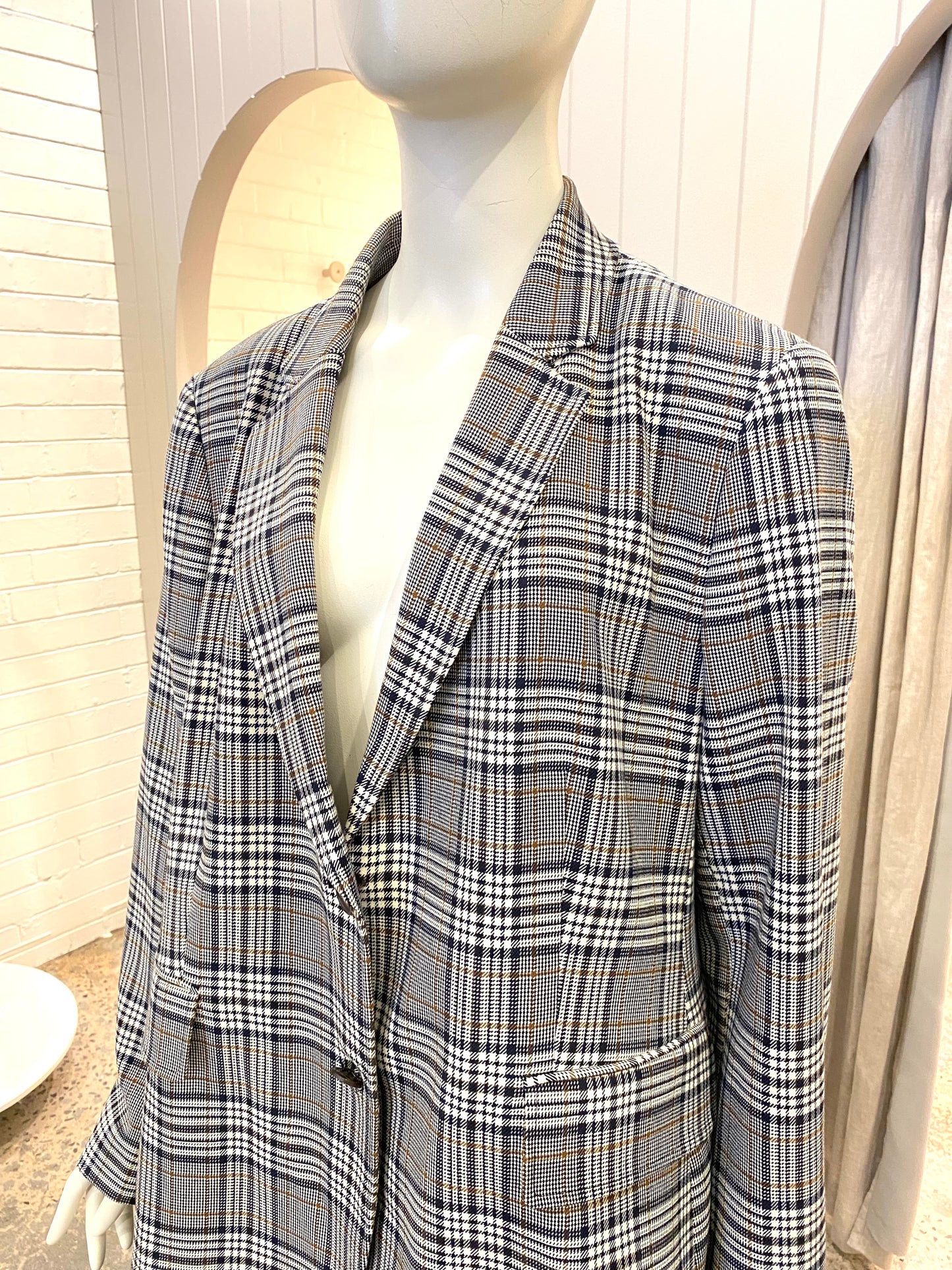 Commonry Check Blazer - Size 18