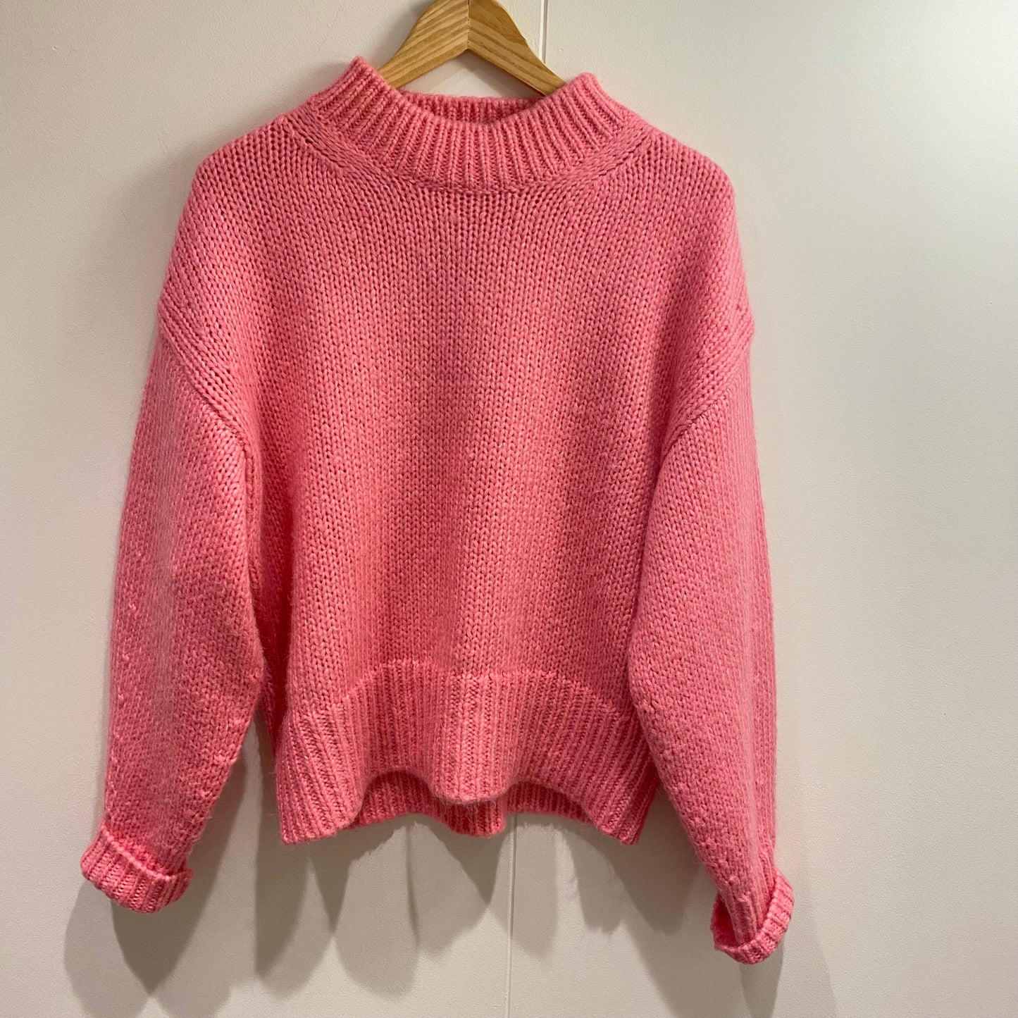 Ena Pelly Pink Louie Wool Blend Knit Jumper - Size 12