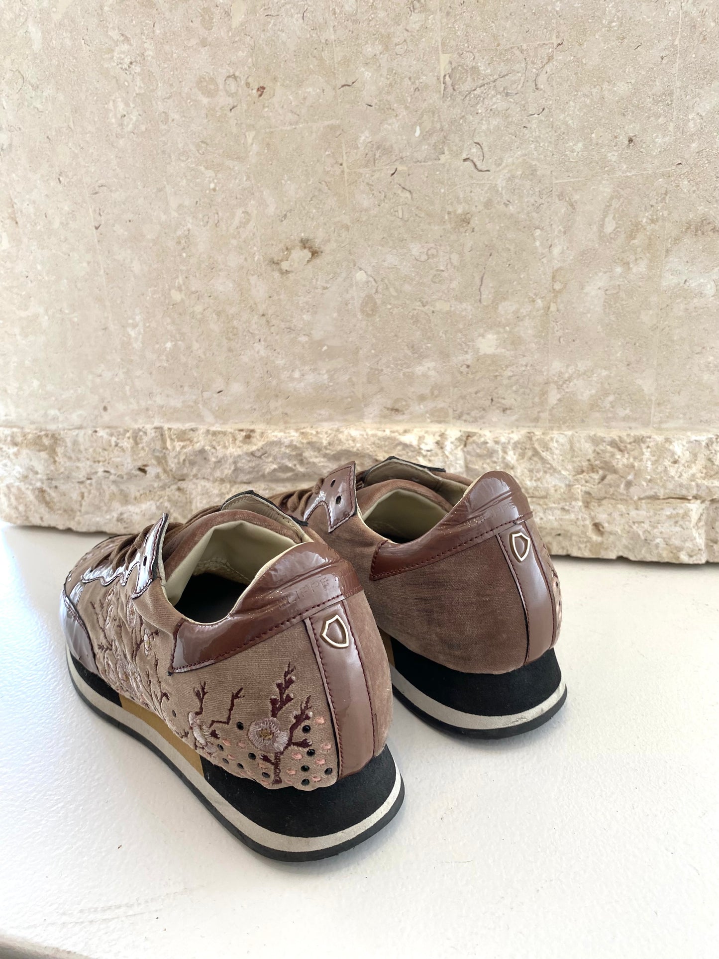 Phillipe Model Embroidered Sneakers - Size 38