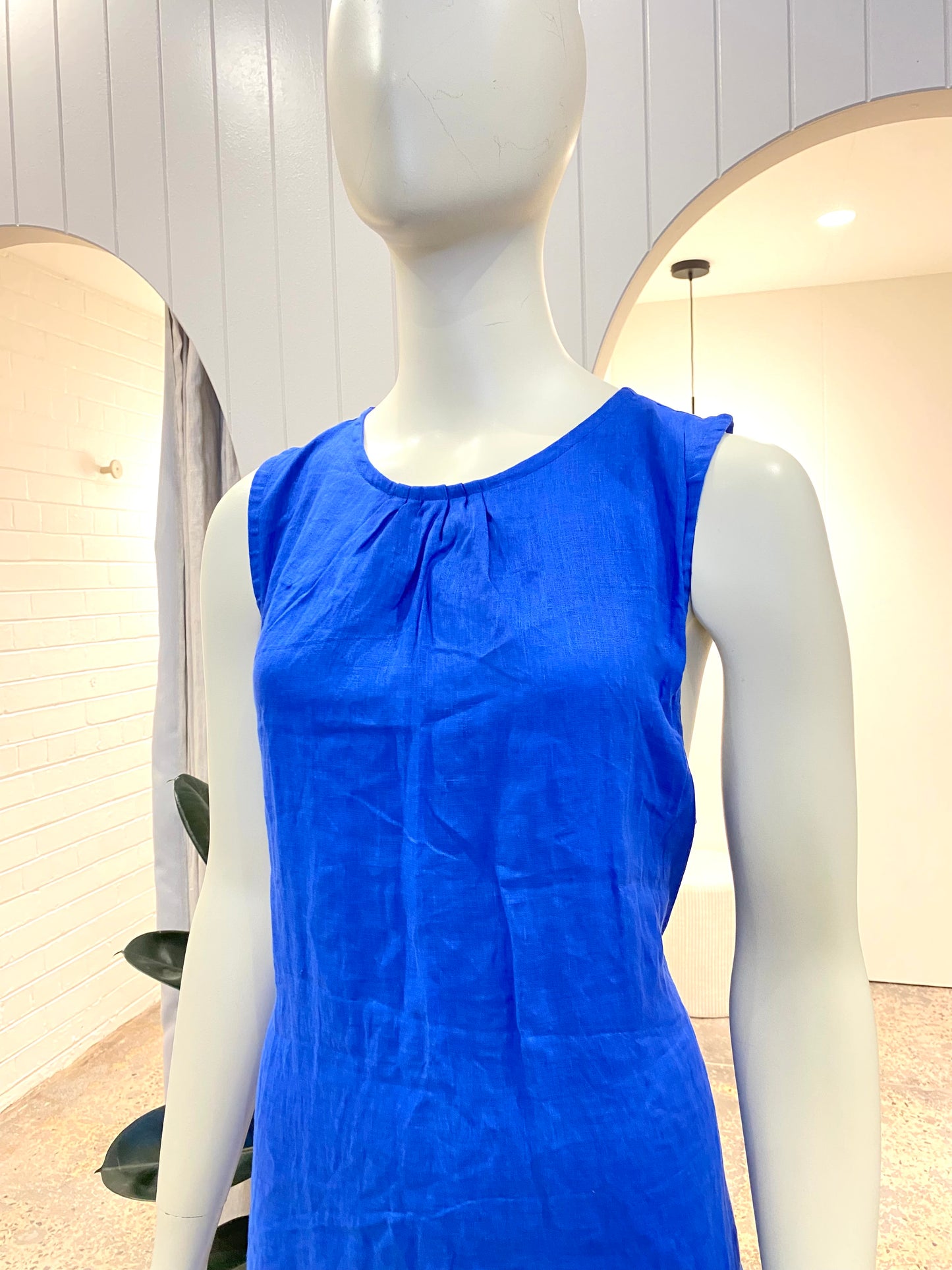 Faithfull The Brand Sommar Maxi Dress in Blue - Size 16