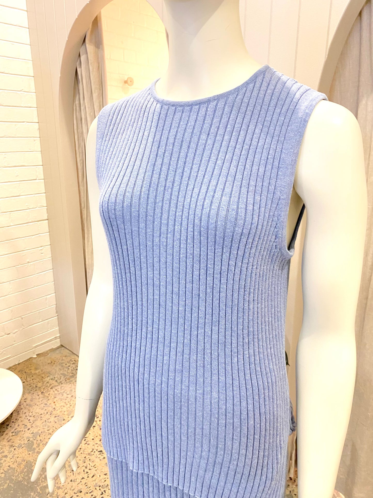 Friends with Frank Celeste Tank & Skirt Set - Size M (10/12)
