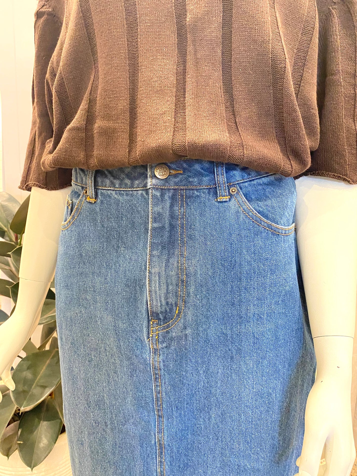 Posse 'Harvey' Denim Maxi Skirt - Size 28 (12/14)