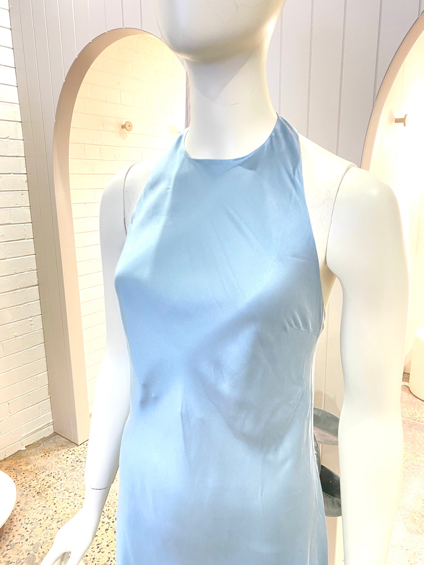 Silk Laundry Halter Dress in Oasis - Size XL (12/14)