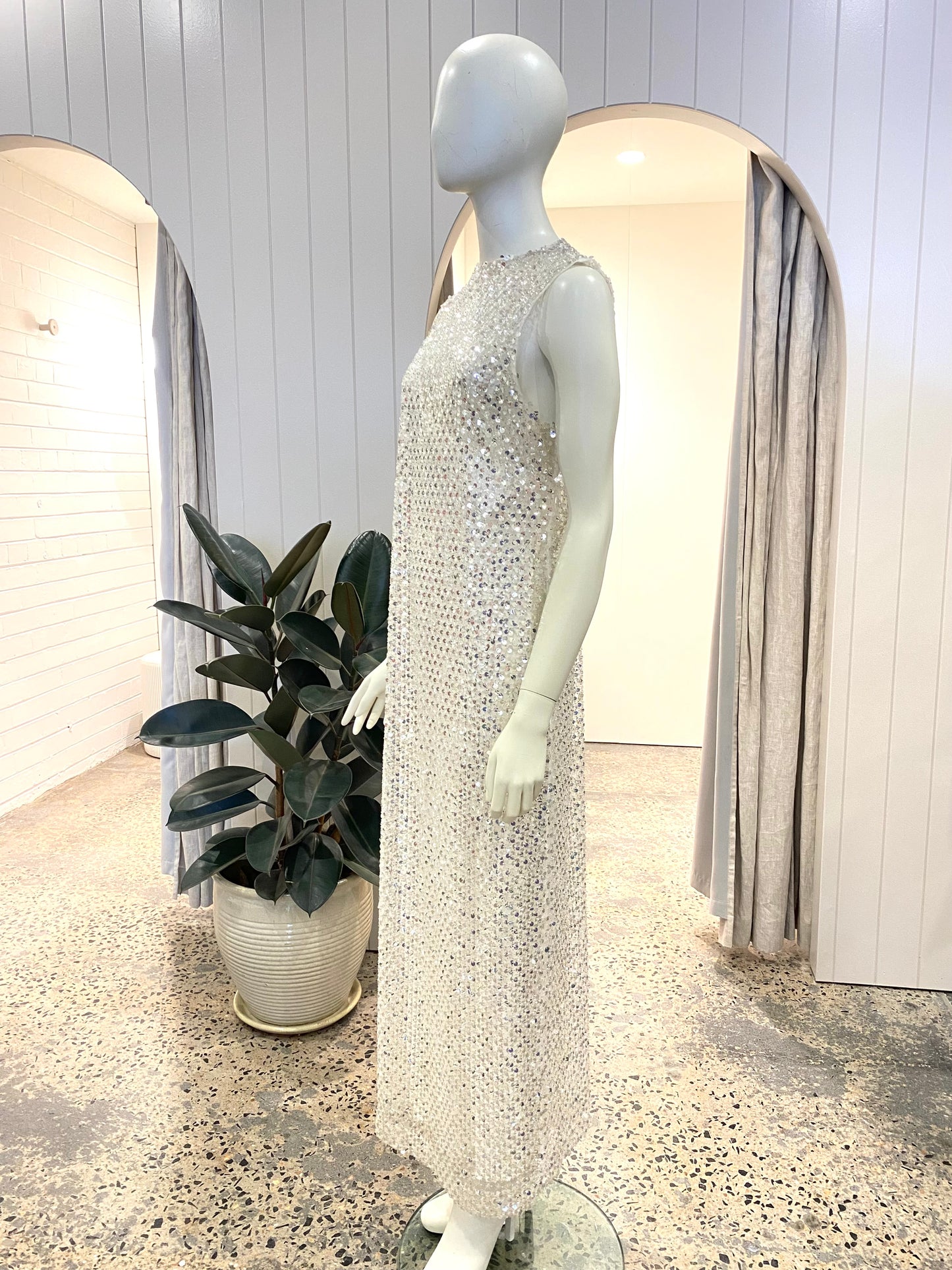 Shona Joy Asteri Sequin Maxi Dress - Size 12