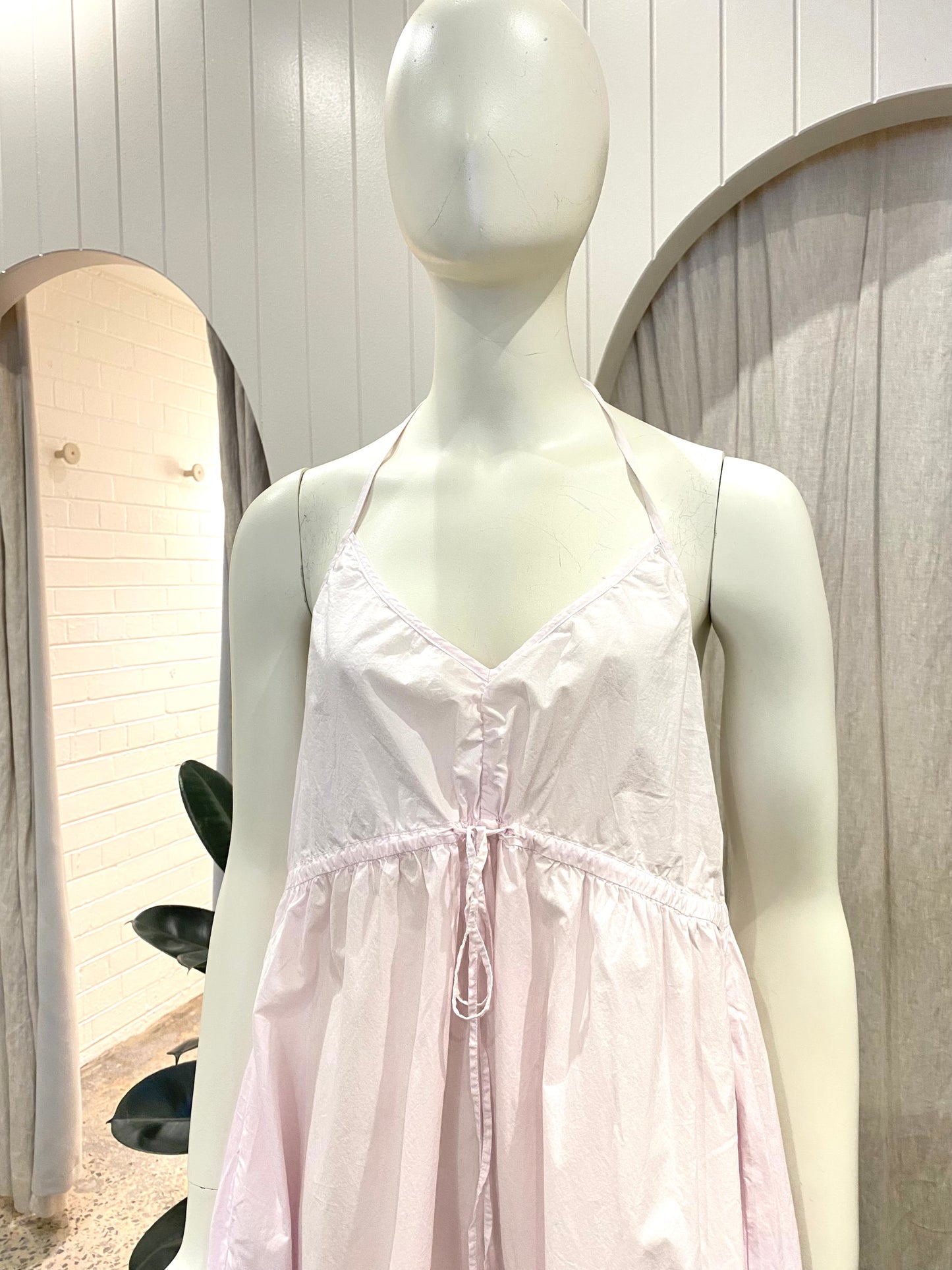Manuelle Guiball Halter Dress in Pink - Size 12