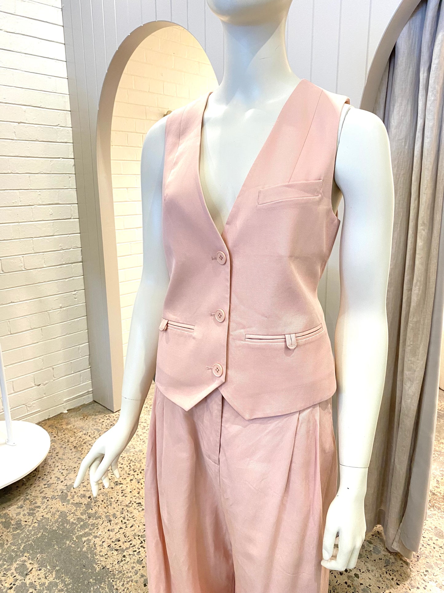 Shona Joy Sara Vest in Pink - Size 8