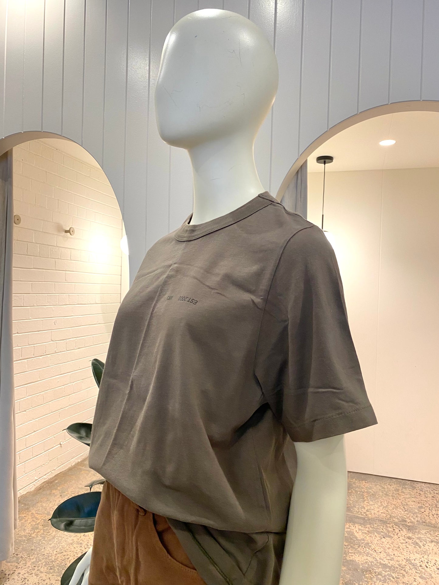 Camilla and Marc Drak Grey Logo Tee - Size 10