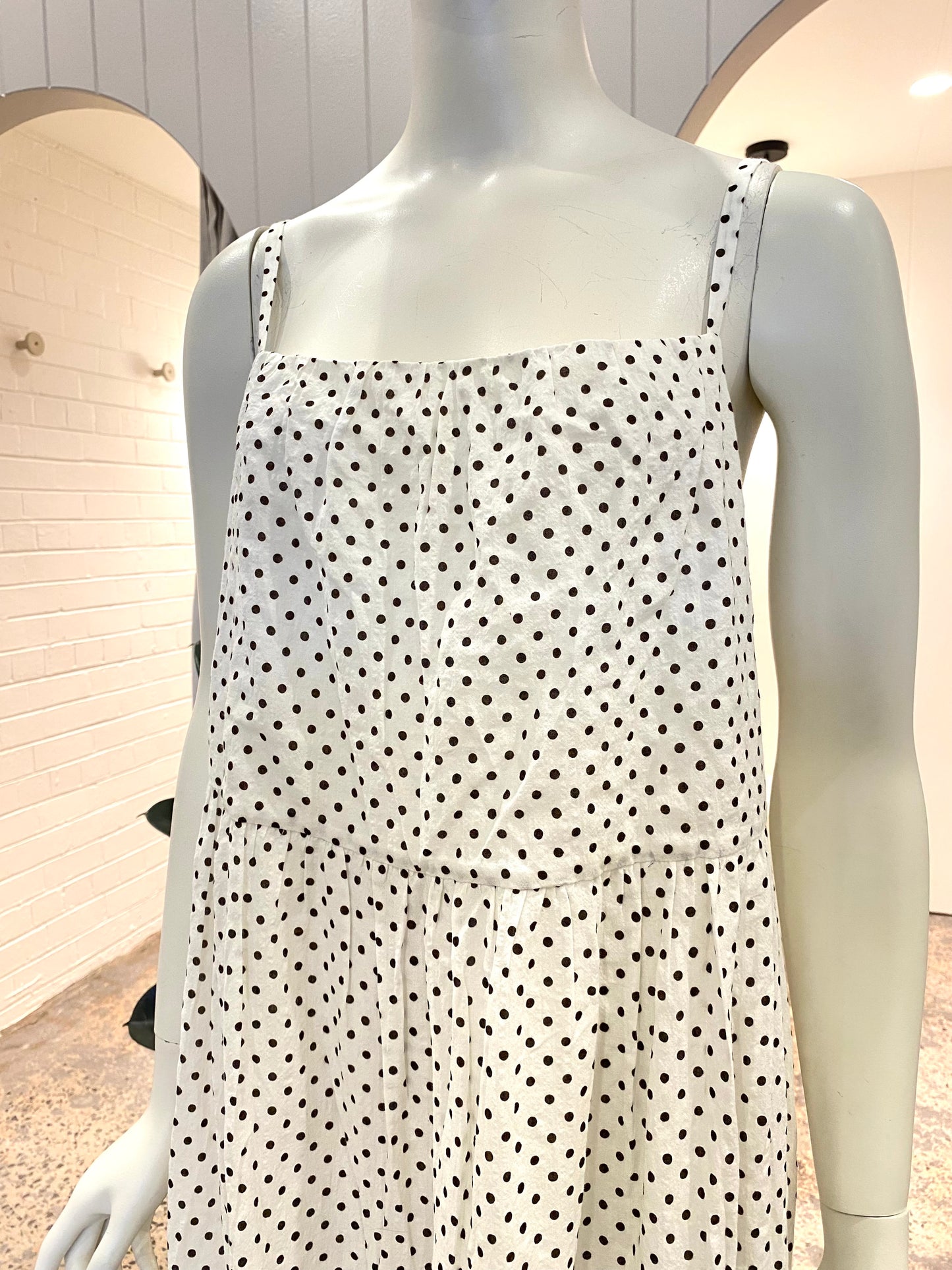 Peony Aftersun Midi Dress in Polka Dot - Size 14