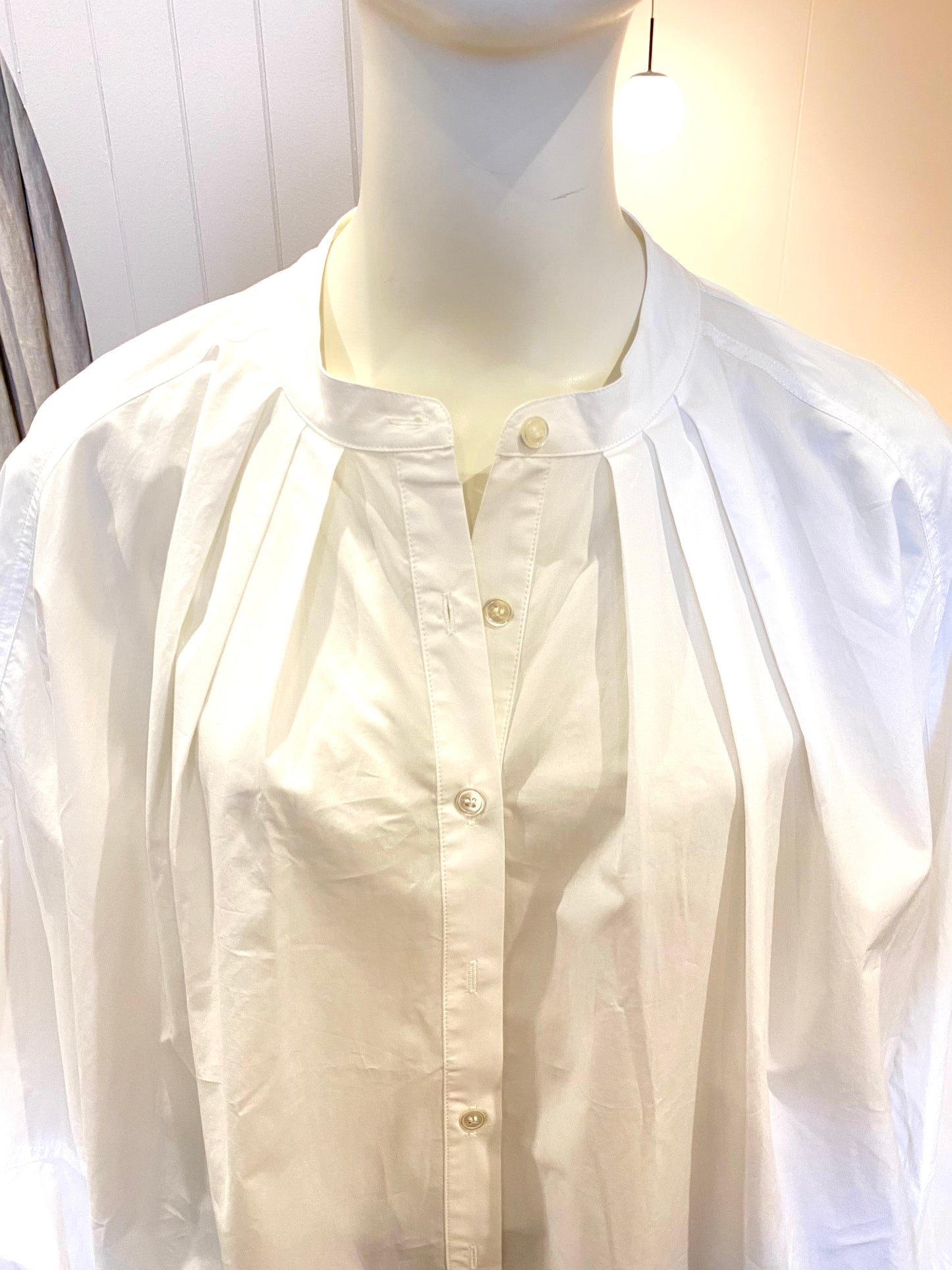 Friends With Frank The Fallon Smock Shirt in White - Size XL (12/14)