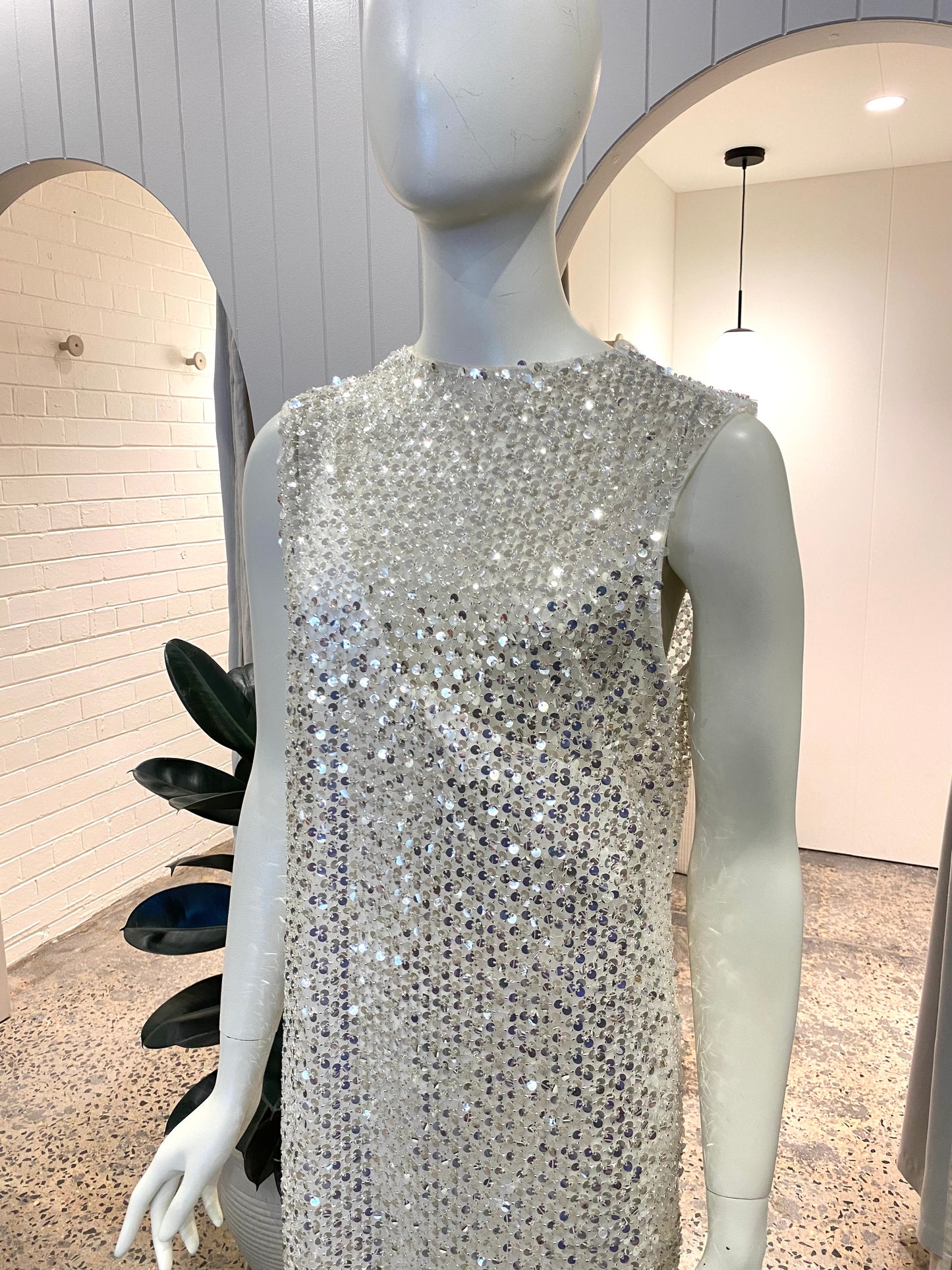 Shona Joy Asteri Sequin Maxi Dress - Size 12
