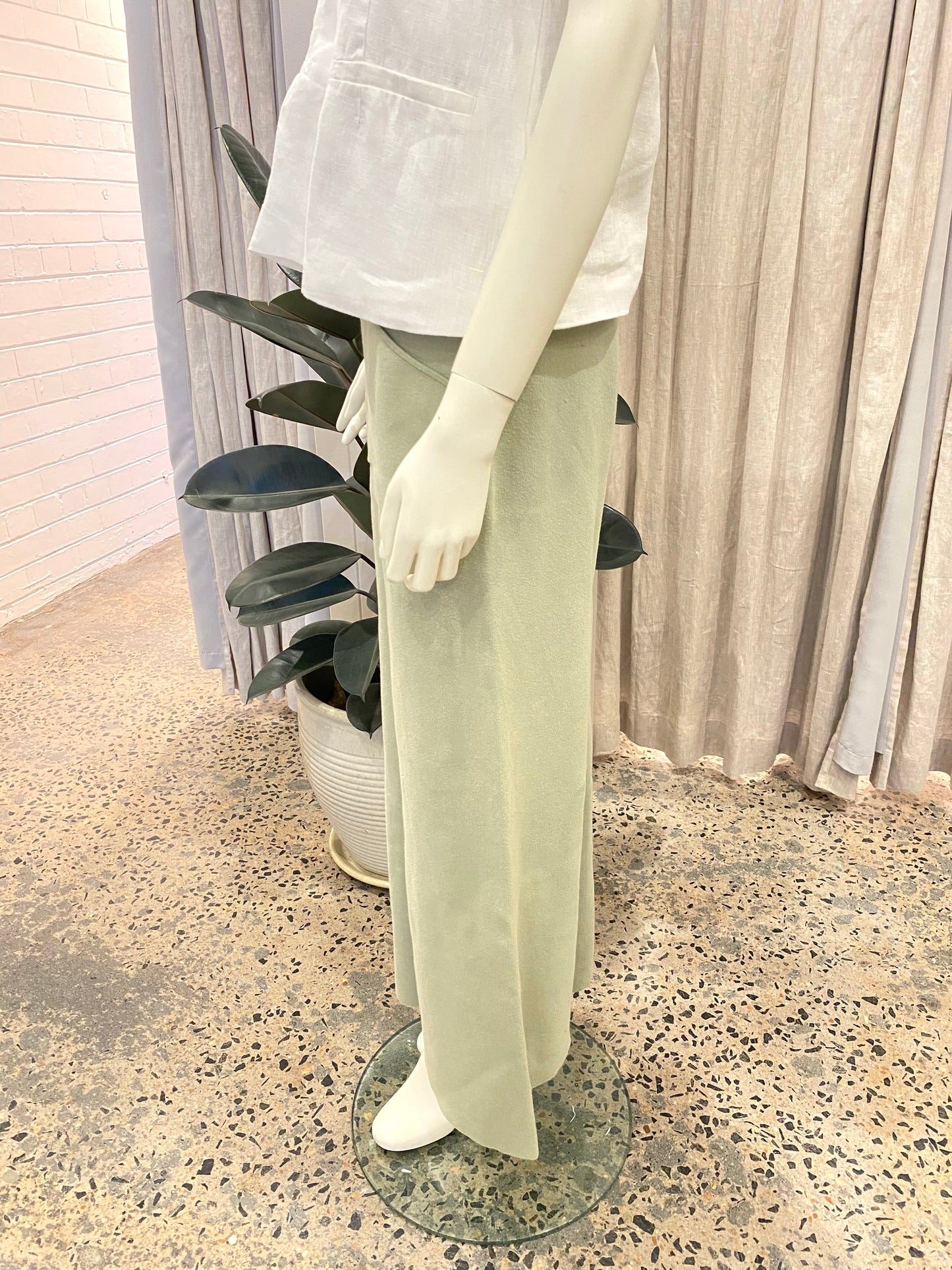 Arcaa Jamie Knitted Pant in Sage - Size L (12)
