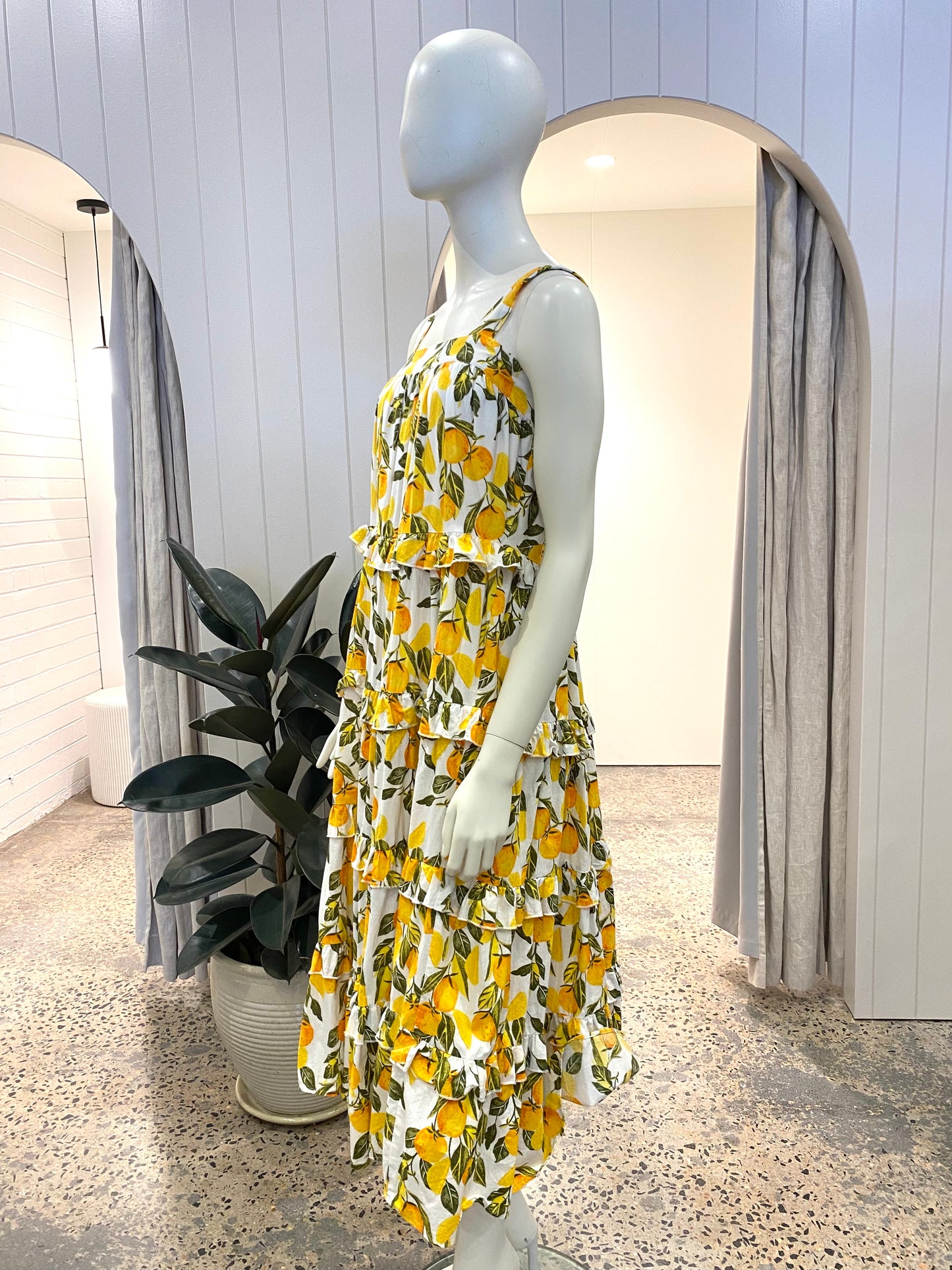 Never Fully Dressed Orange Grove Midi Dress - Size 6