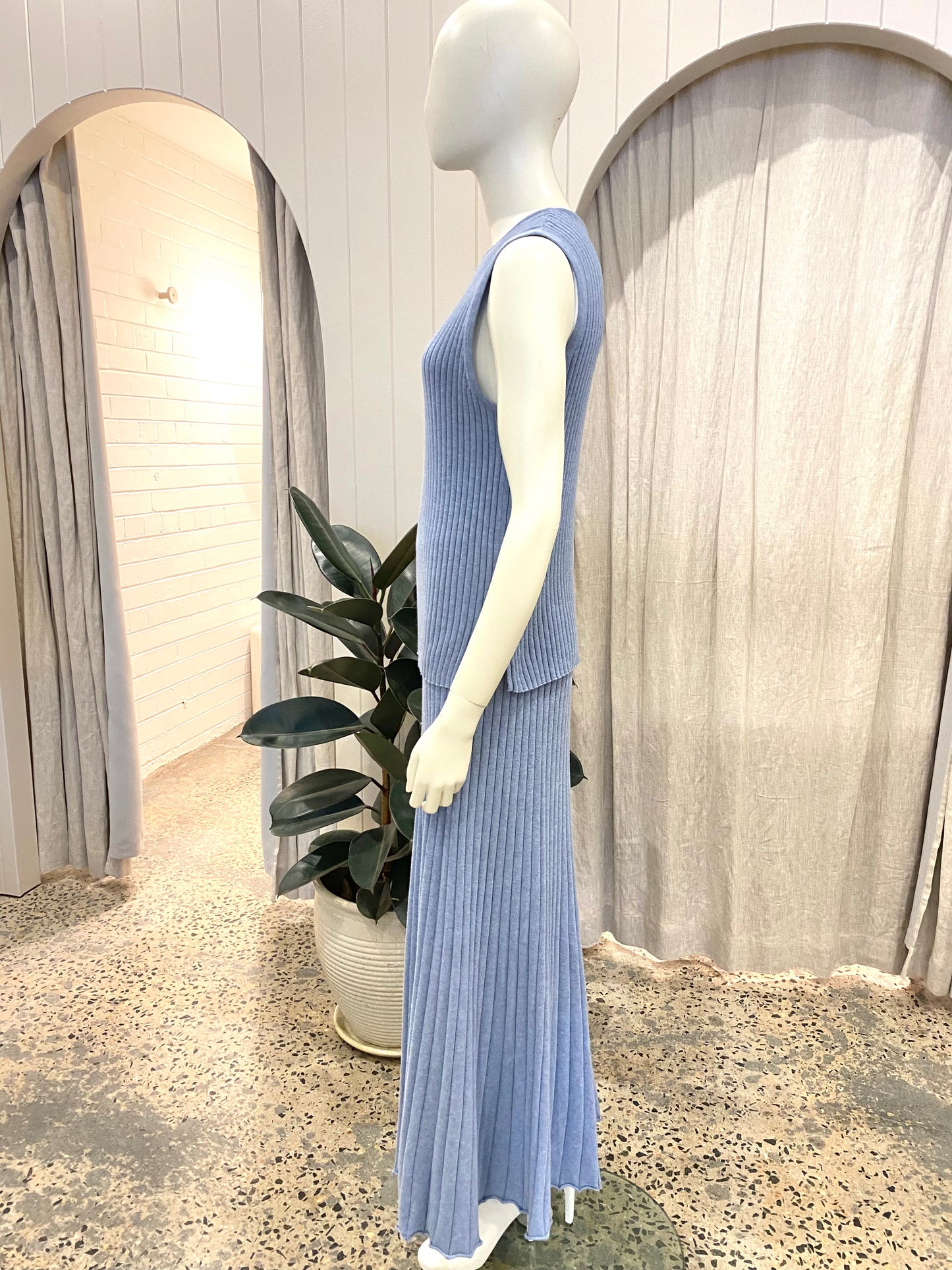 Friends with Frank Celeste Tank & Skirt Set - Size M (10/12)