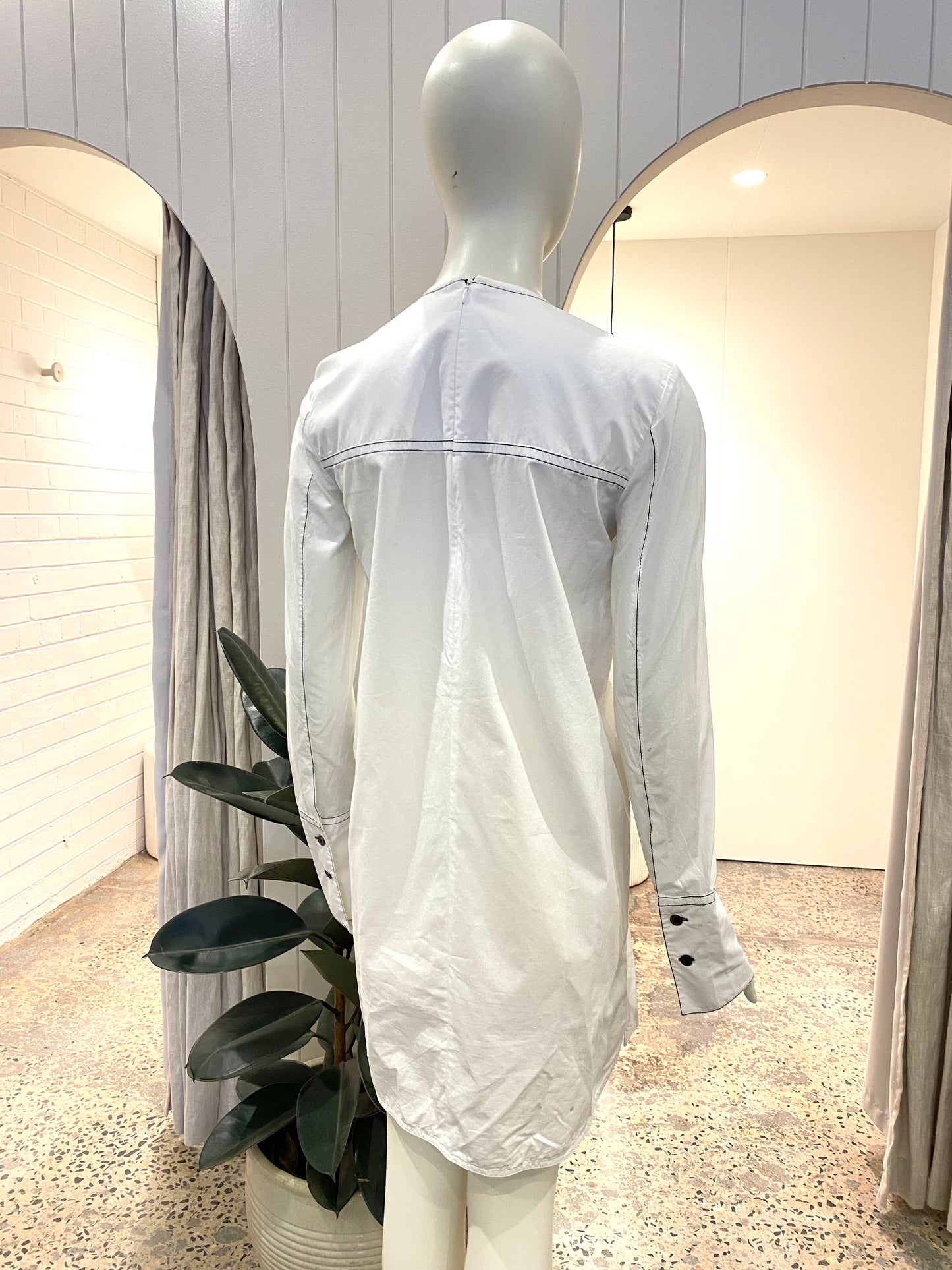 Marni Contrast Stitch Long Shirt - Size 38 (8)