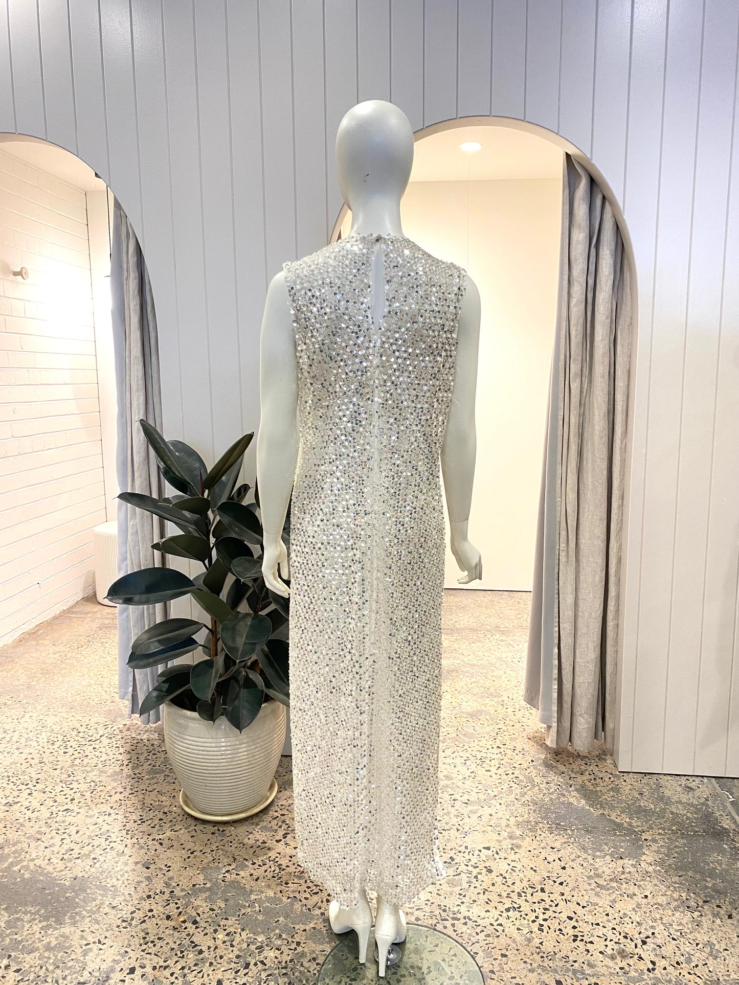 Shona Joy Asteri Sequin Maxi Dress - Size 12