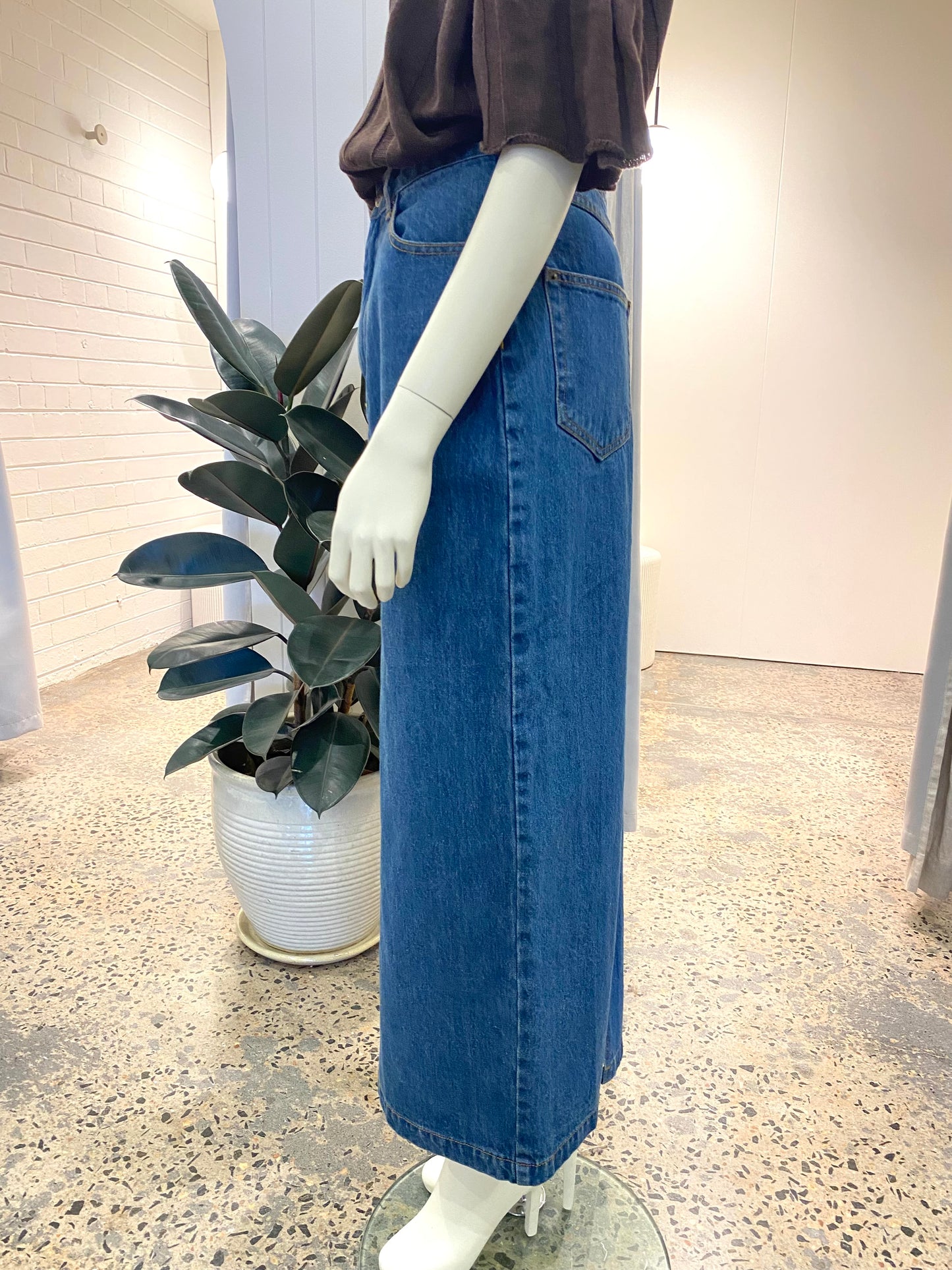 Posse 'Harvey' Denim Maxi Skirt - Size 28 (12/14)