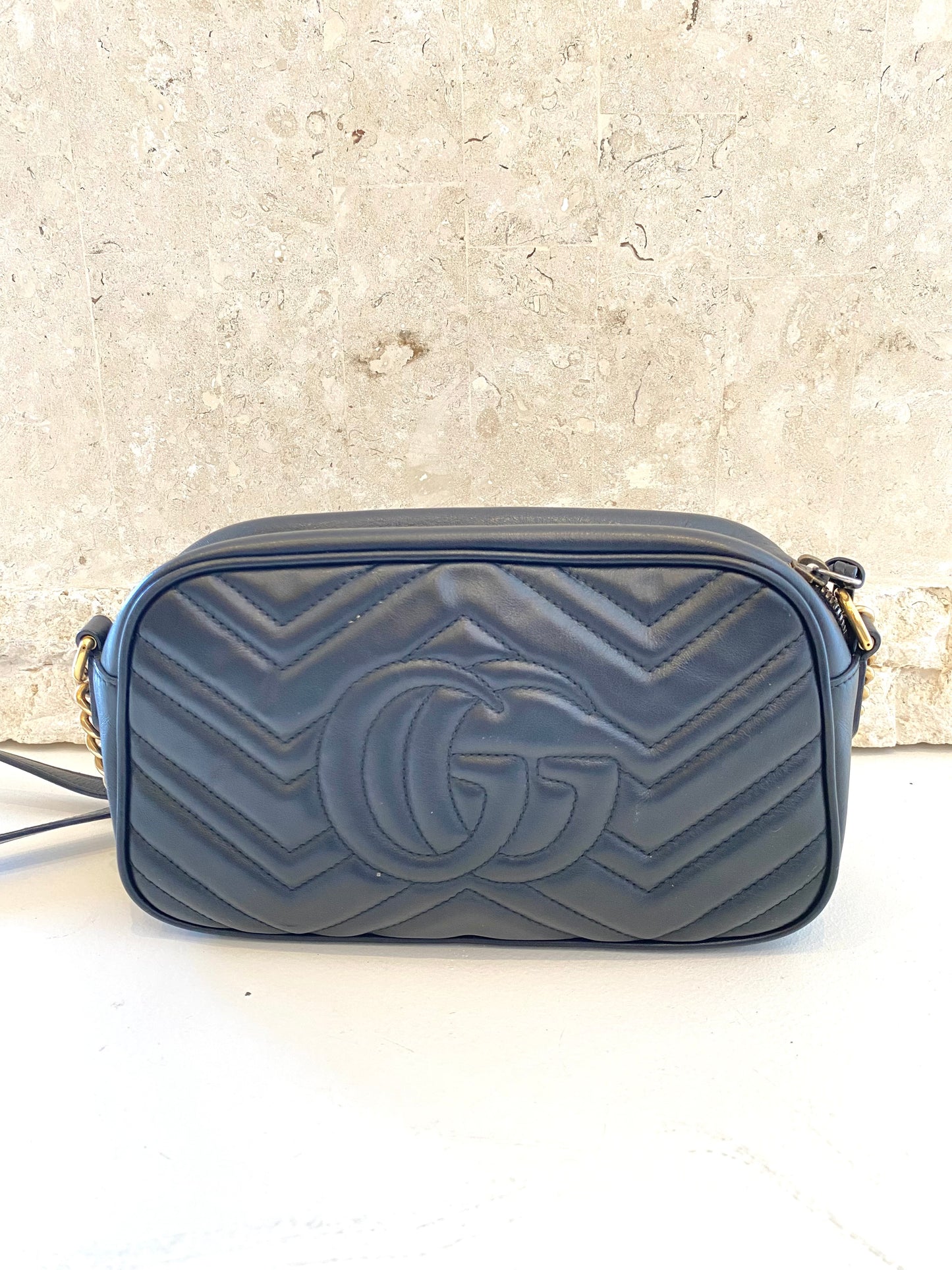 Gucci Black Marmont Small Camera Bag