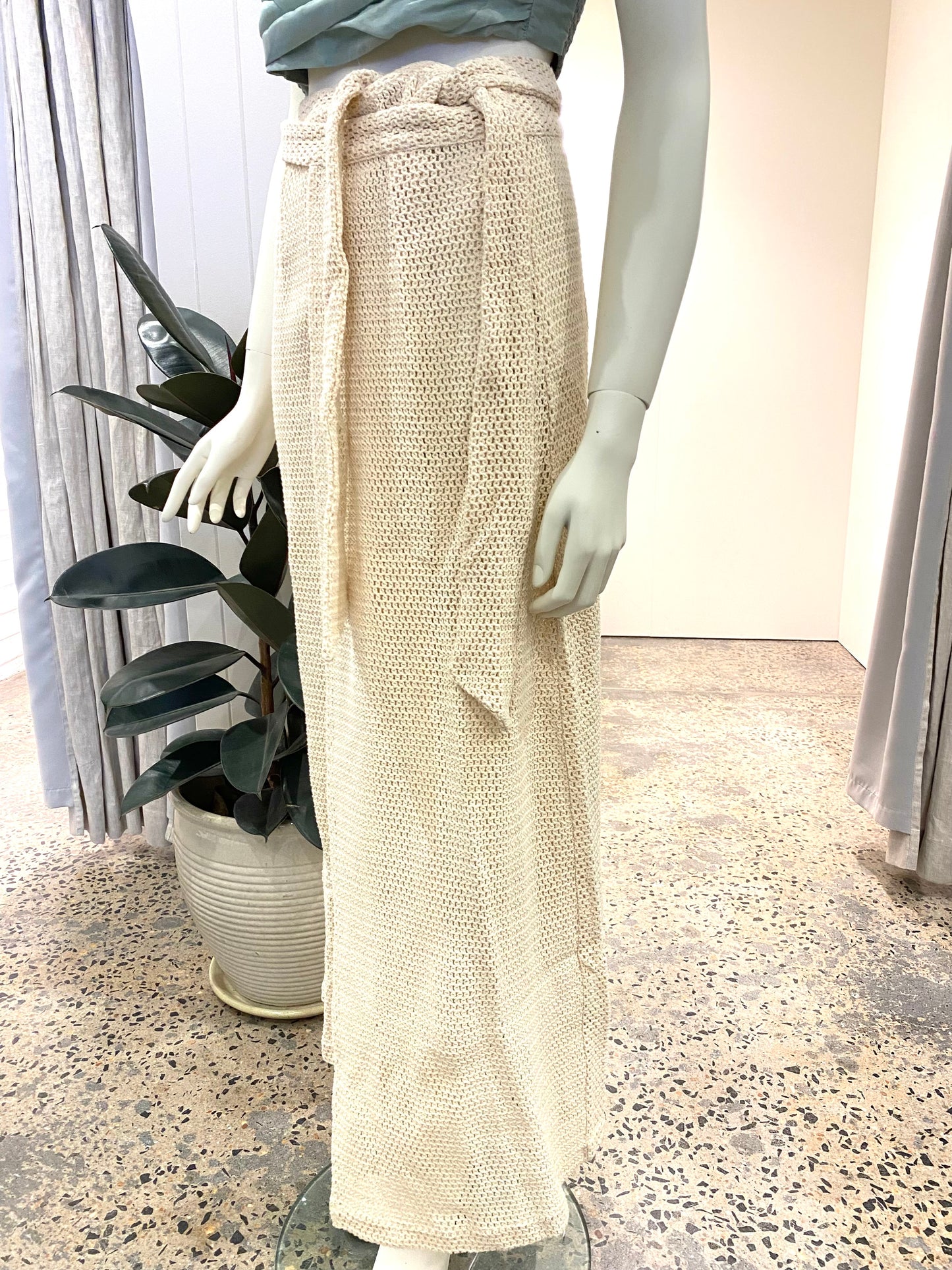 Boteh Citrine New Wrap Skirt in Natural - Size 2 (10/12)