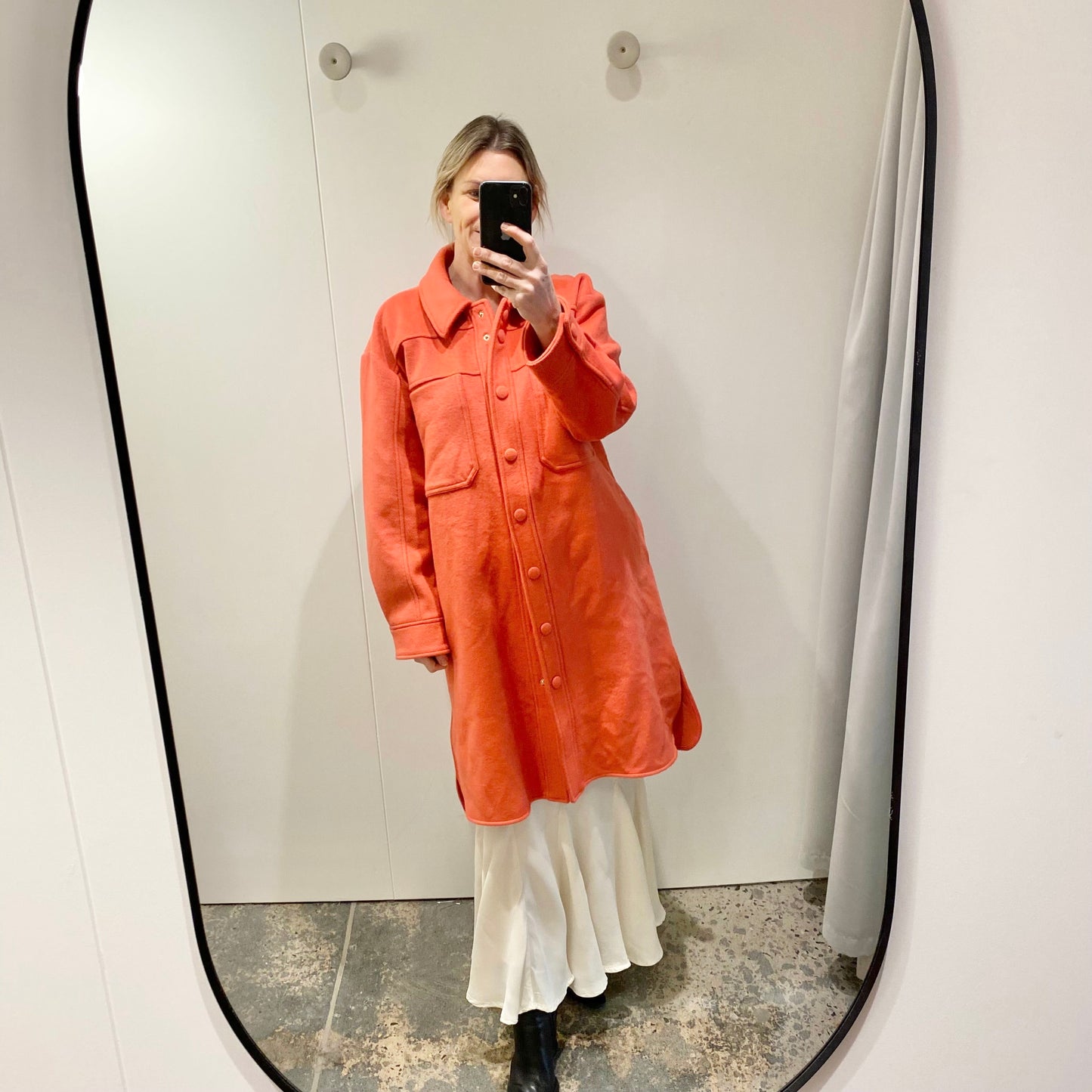 Country Road Hot Pink Wool Blend Coat - Size 14