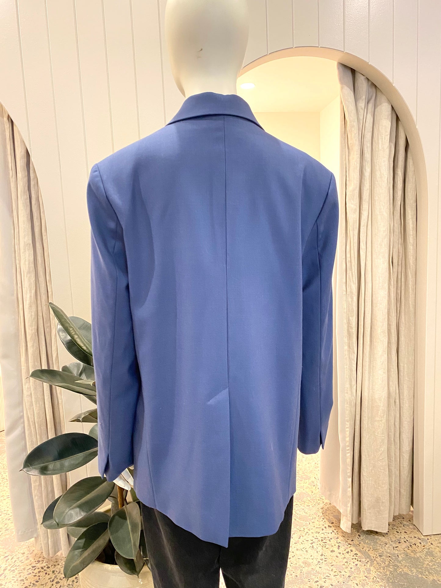 Assembly Label Blue Wool Blazer - Size 12