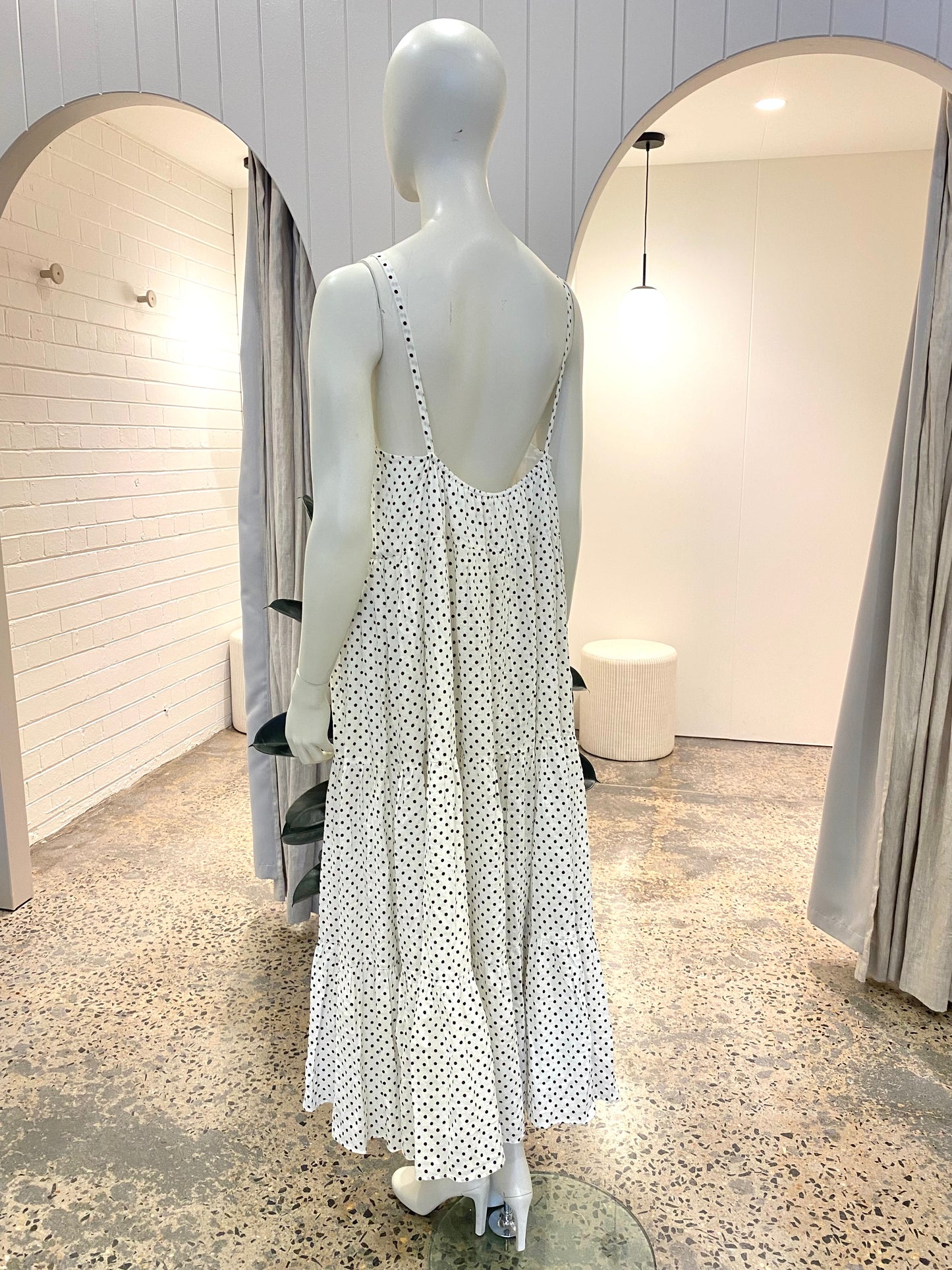 Peony Aftersun Midi Dress in Polka Dot - Size 14