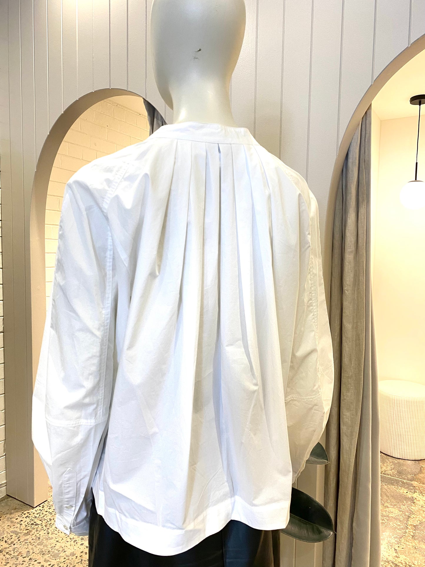 Friends With Frank The Fallon Smock Shirt in White - Size XL (12/14)