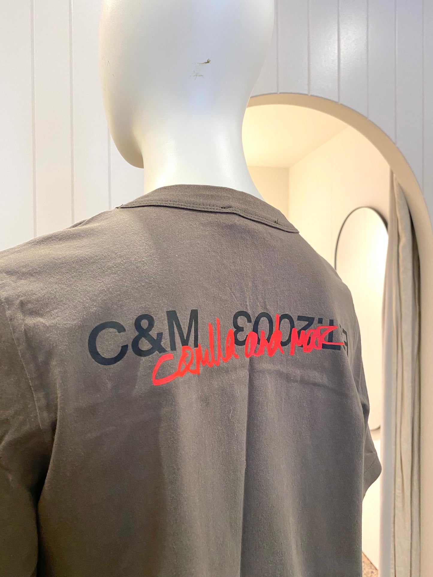 Camilla and Marc Drak Grey Logo Tee - Size 10