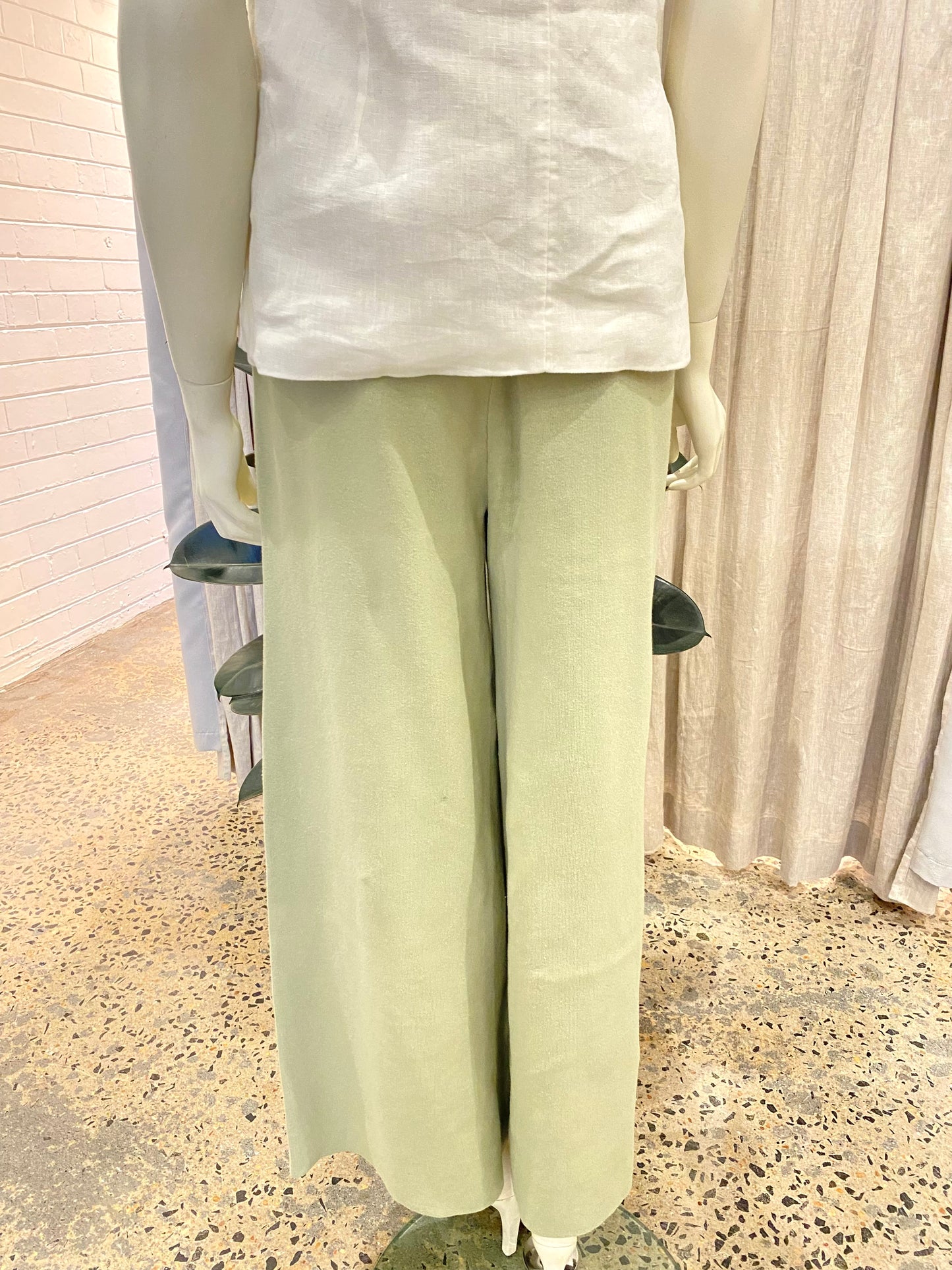 Arcaa Jamie Knitted Pant in Sage - Size L (12)